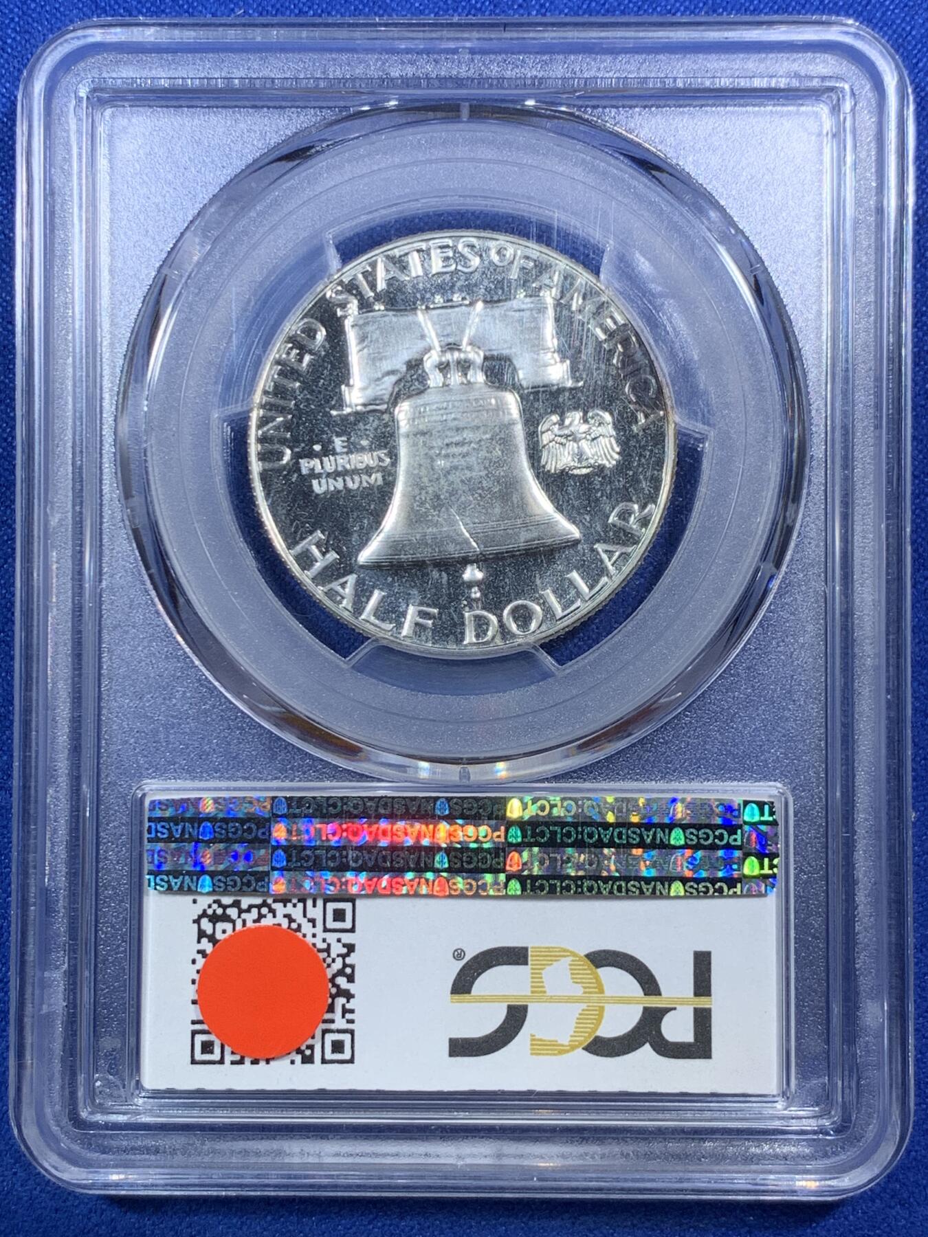 《竞宝斋》第289场- 周日，周一，周二 3场连拍 （全场包邮） PCGS PR64 美国1957年富兰克林50美分精制银币