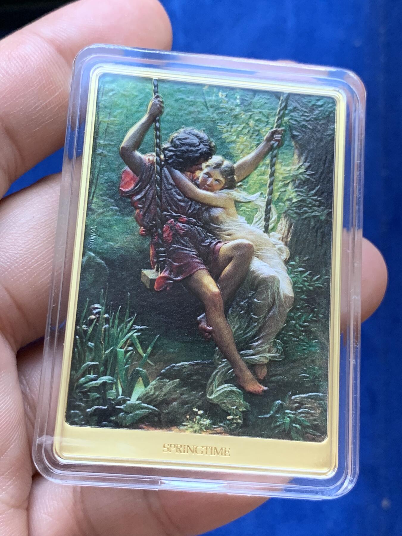 《竞宝斋》第289场- 周日，周一，周二 3场连拍 （全场包邮） NAMI《春光》彩铜章 原画为同名古典主义名画，画家PIERRE COT成名作 限量300枚，已绝版