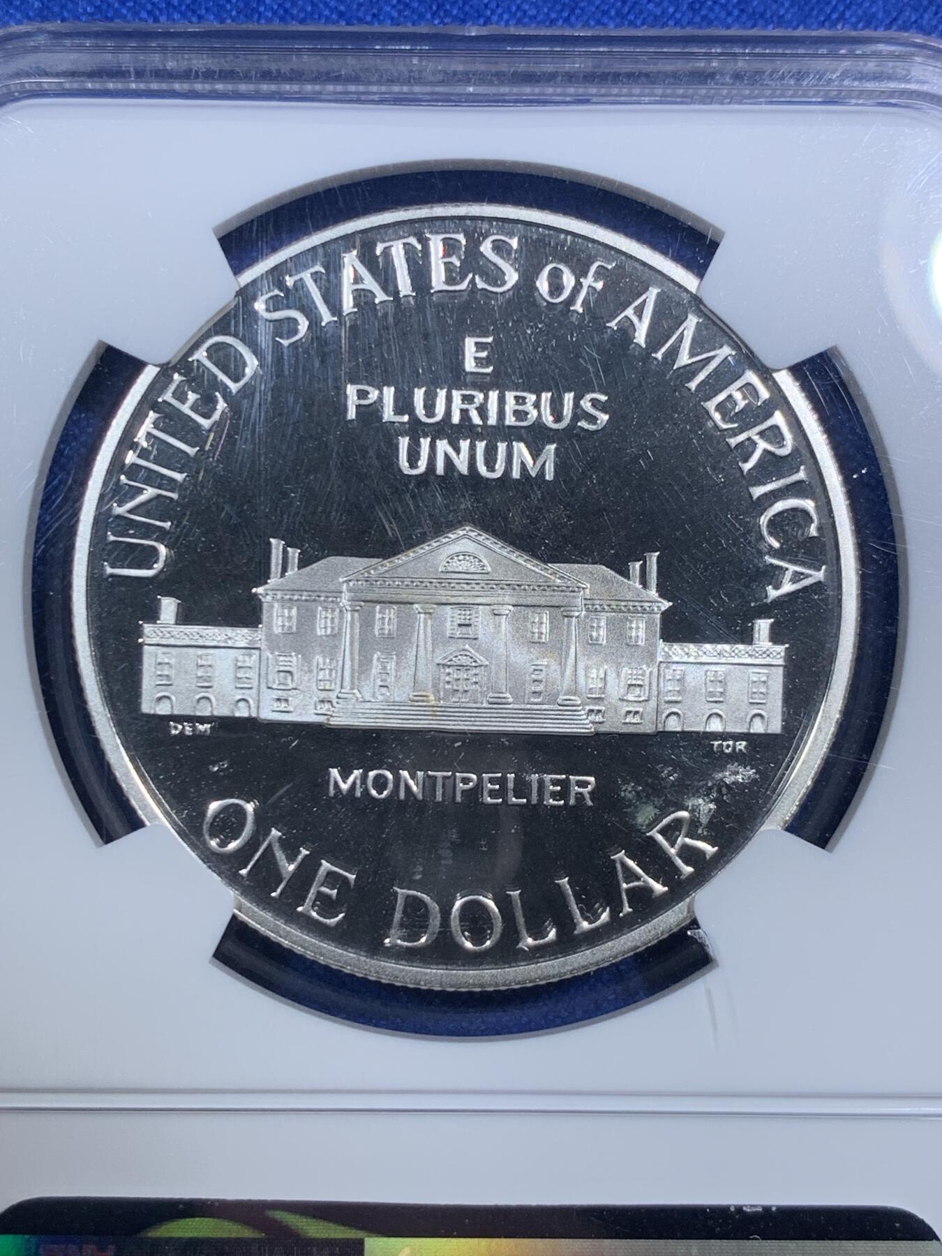 《竞宝斋》第289场- 周日，周一，周二 3场连拍 （全场包邮） NGC PF69UC 美国1993年S版麦迪逊1美元大银币