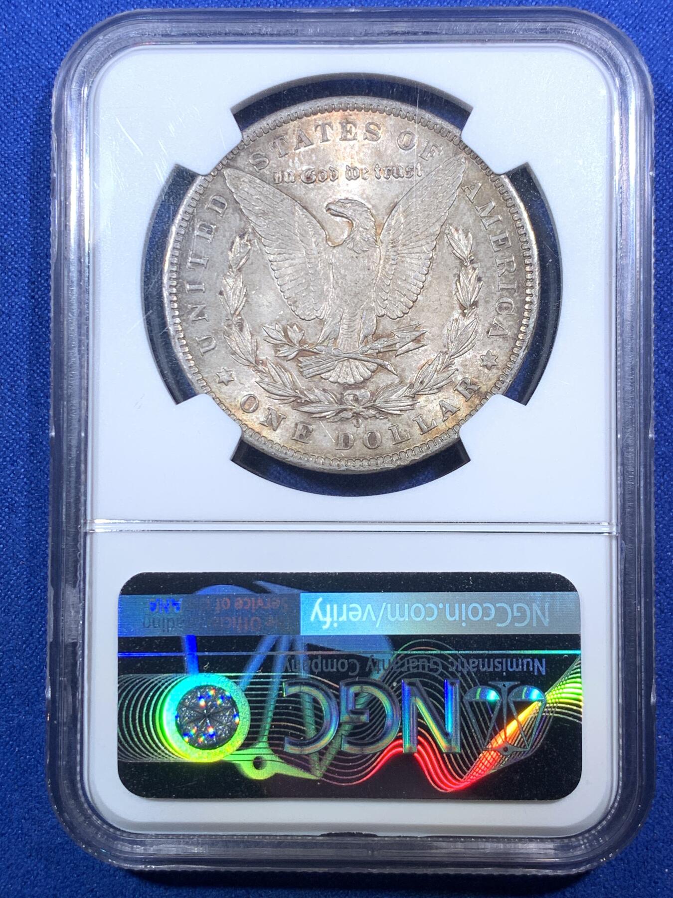 《竞宝斋》第289场- 周日，周一，周二 3场连拍 （全场包邮） NGC MS63 美国1884年O版摩根女神一美元