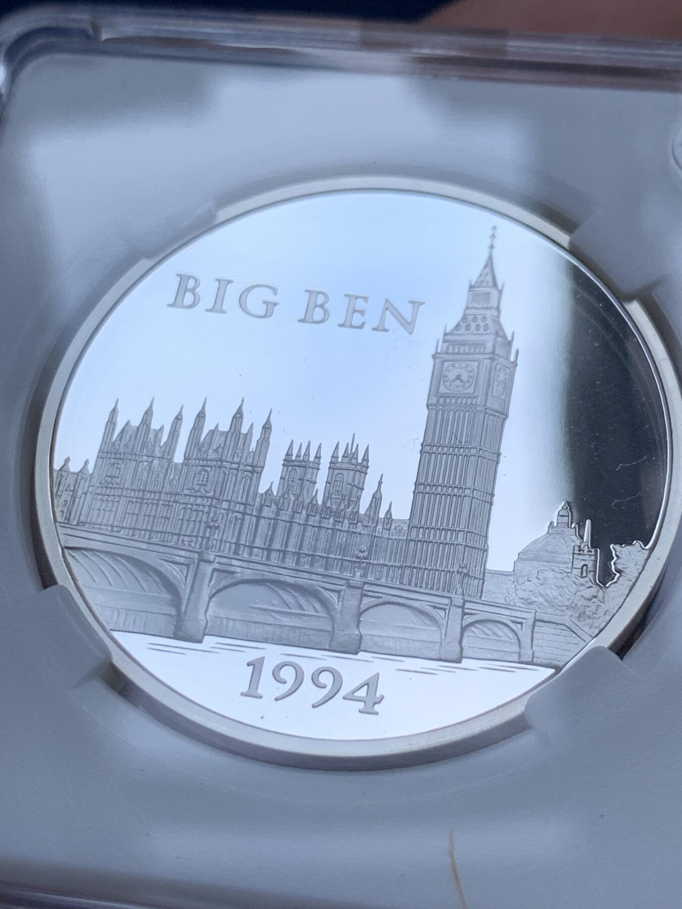 《竞宝斋》第289场- 周日，周一，周二 3场连拍 （全场包邮） 7枚一组 法国欧洲知名景点100法郎精制币 1993年巴黎凯旋门+1994年伦敦大本钟+1994年芬兰赫尔辛基圣尼古拉大教堂+1994年威尼斯圣马可宫+1995年安达卢西亚阿尔罕布拉宫+1996年雅典帕特农神庙+1997年丹麦哥本哈根美人鱼 22.2g 900银 37mm