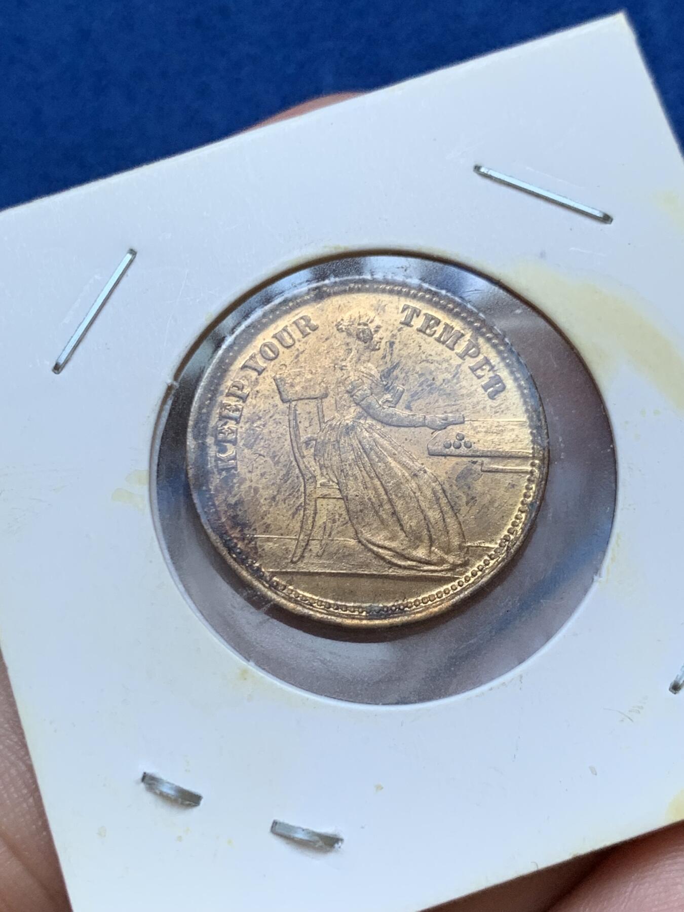 《竞宝斋》第289场- 周日，周一，周二 3场连拍 （全场包邮） 两枚一组 英国小维DuBo代币 少见UNC品相镀金完好