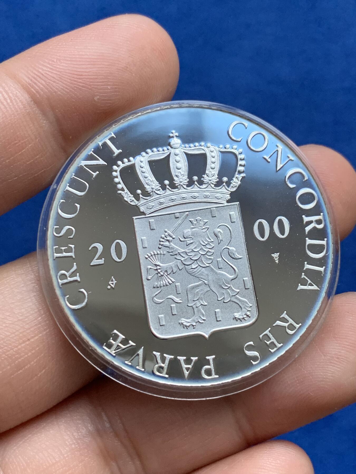 《竞宝斋》第289场- 周日，周一，周二 3场连拍 （全场包邮） 荷兰2000年1杜卡特大银币