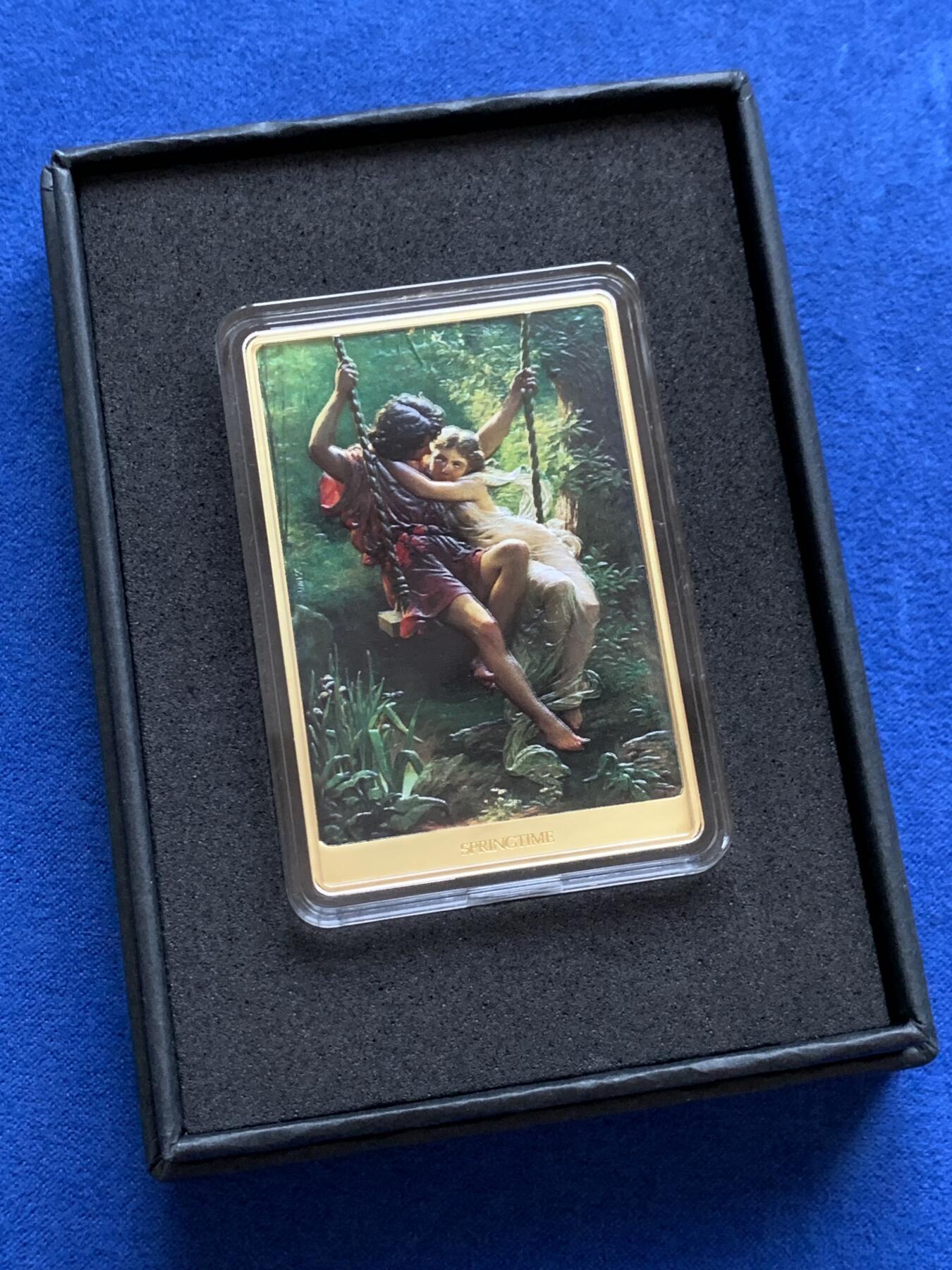 《竞宝斋》第289场- 周日，周一，周二 3场连拍 （全场包邮） NAMI《春光》彩铜章 原画为同名古典主义名画，画家PIERRE COT成名作 限量300枚，已绝版