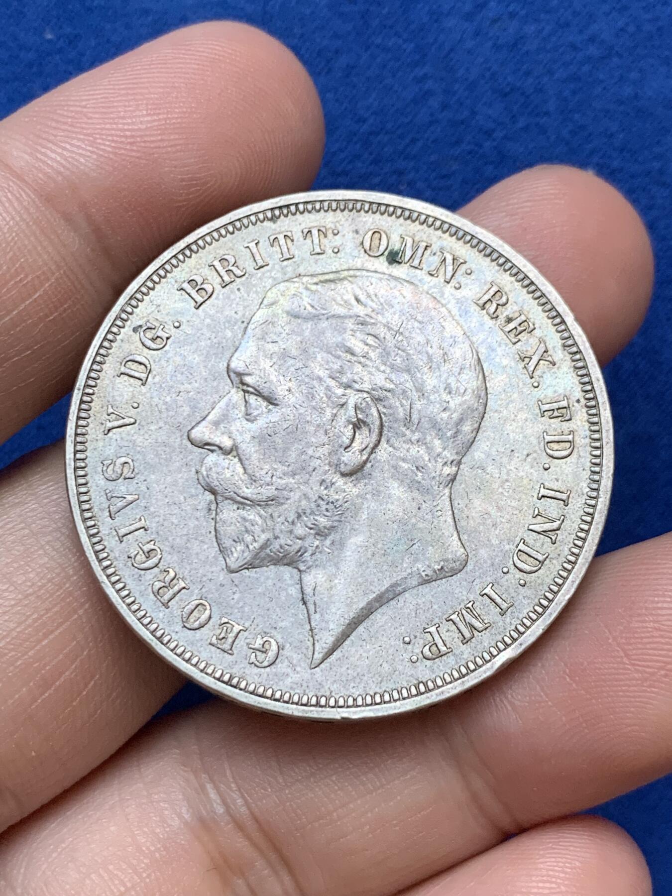 《竞宝斋》第289场- 周日，周一，周二 3场连拍 （全场包邮） 英国1935年乔治五世木马剑1克朗银币