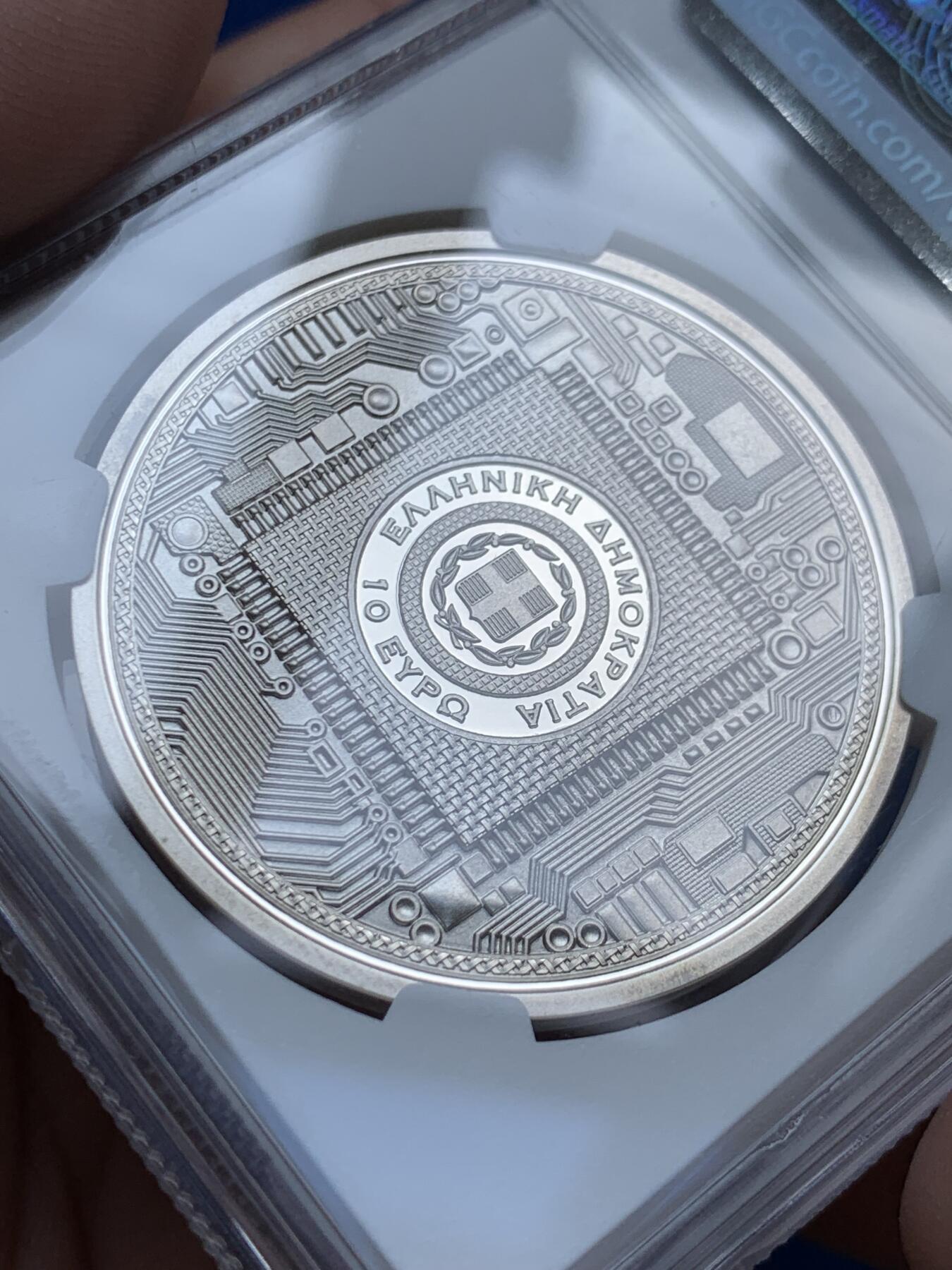 《竞宝斋》第289场- 周日，周一，周二 3场连拍 （全场包邮） NGC PF69UC 希腊2022年古希腊技术安提基特拉机械装置彩银10欧元精制纪念币 限量2000枚 2024年度克劳斯世界硬币大奖赛之年度最佳克朗币奖 盒证齐全 34.1g 925银 40mm