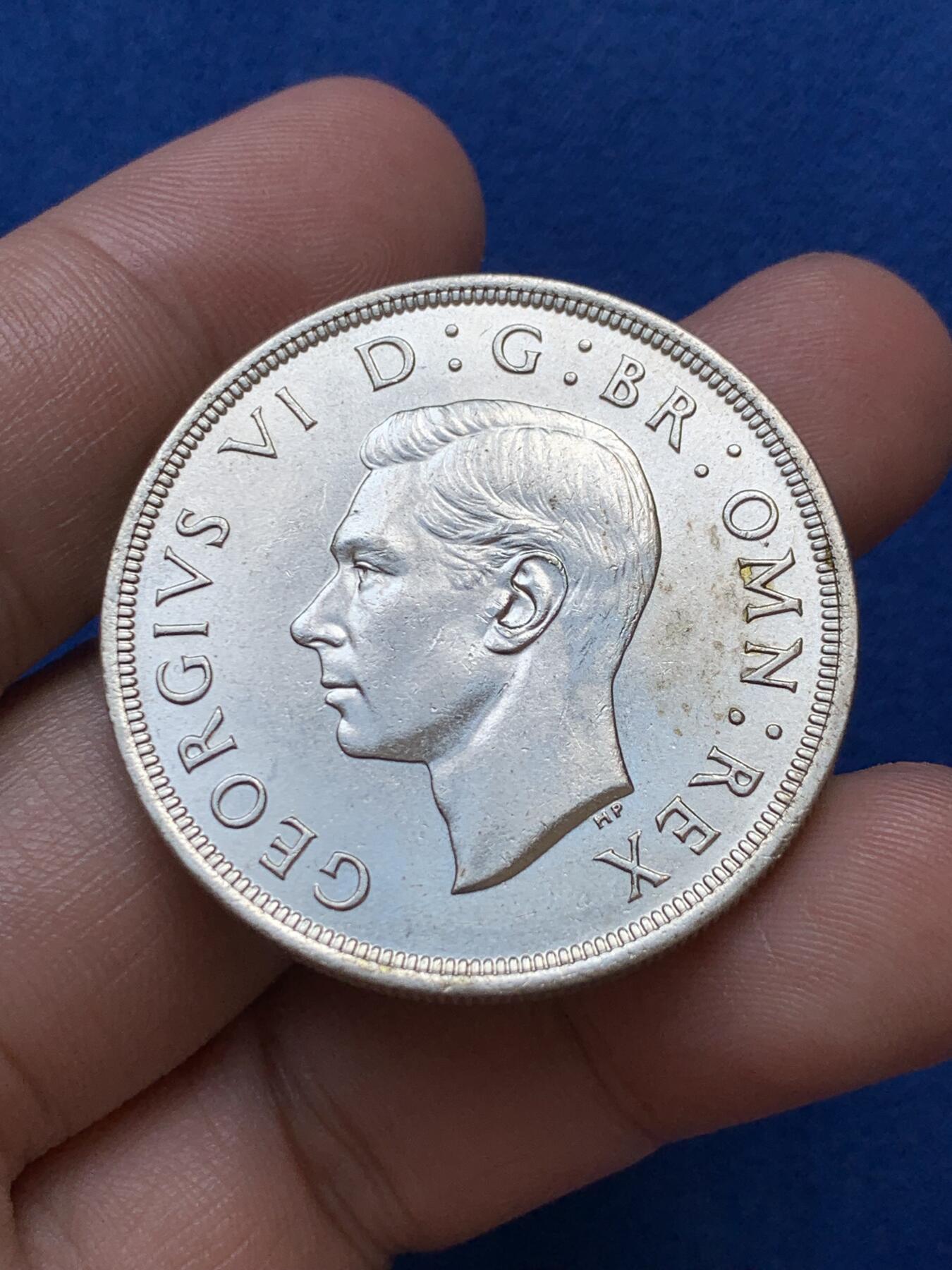 《竞宝斋》第289场- 周日，周一，周二 3场连拍 （全场包邮） 英国1937乔六 登基克朗 银币