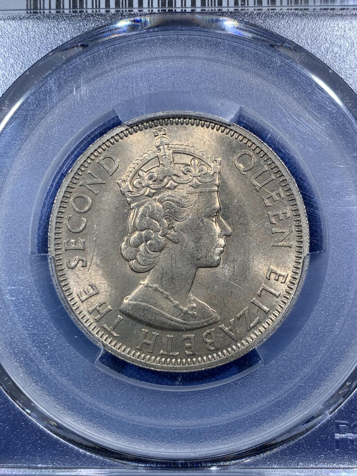 《竞宝斋》第289场- 周日，周一，周二 3场连拍 （全场包邮） PCGS MS64  英属洪都拉斯1962年50分