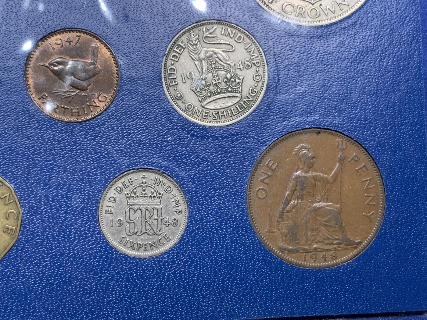 《竞宝斋》第290场- 周日，周一，周二 3场连拍 （全场包邮） 英国套币 乔治六世