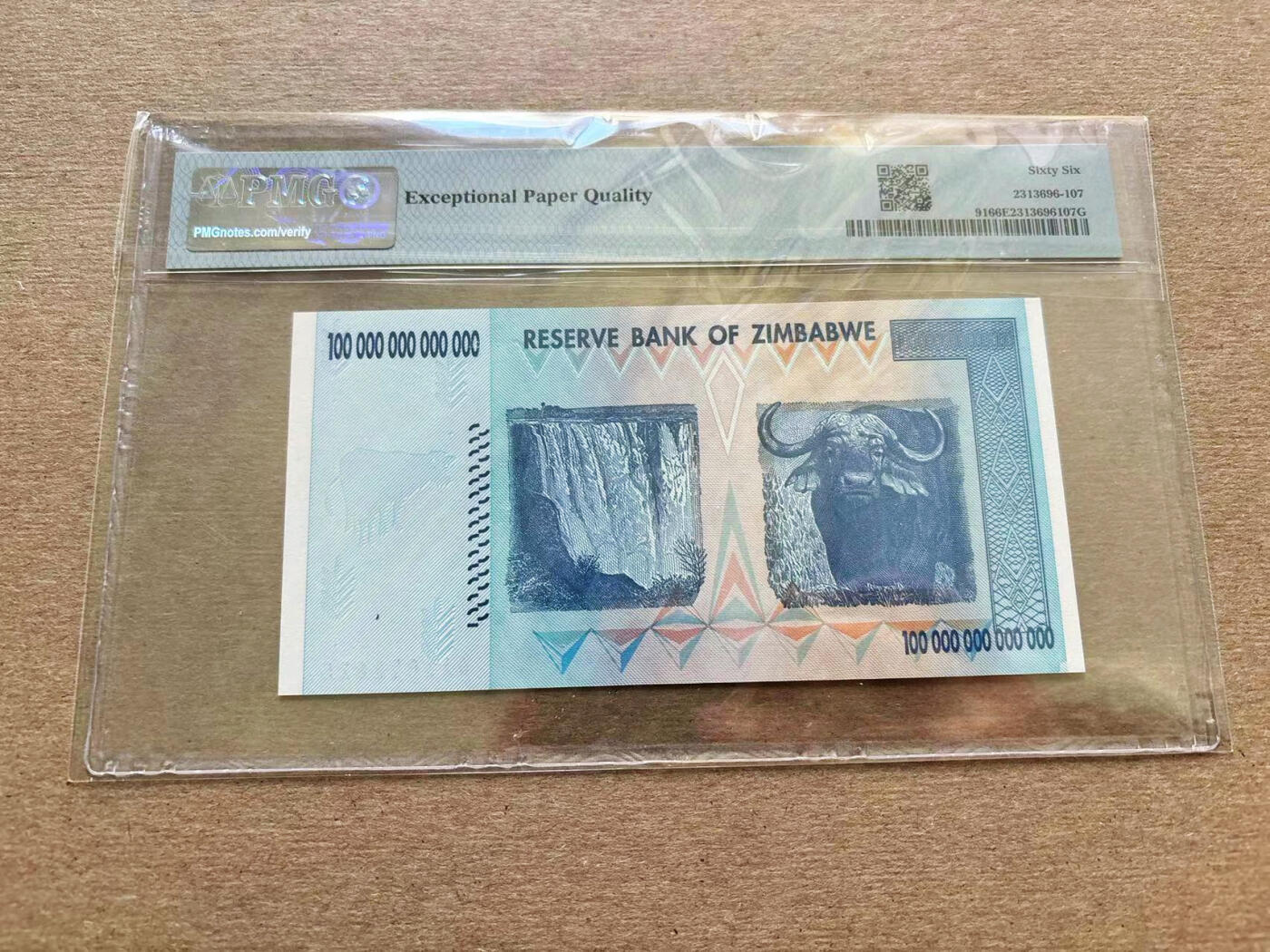 【Blue Auction】✨世界纸币精拍第510期【精】 【AA冠】津巴布韦 2008年100万亿元 PMG66EPQ 