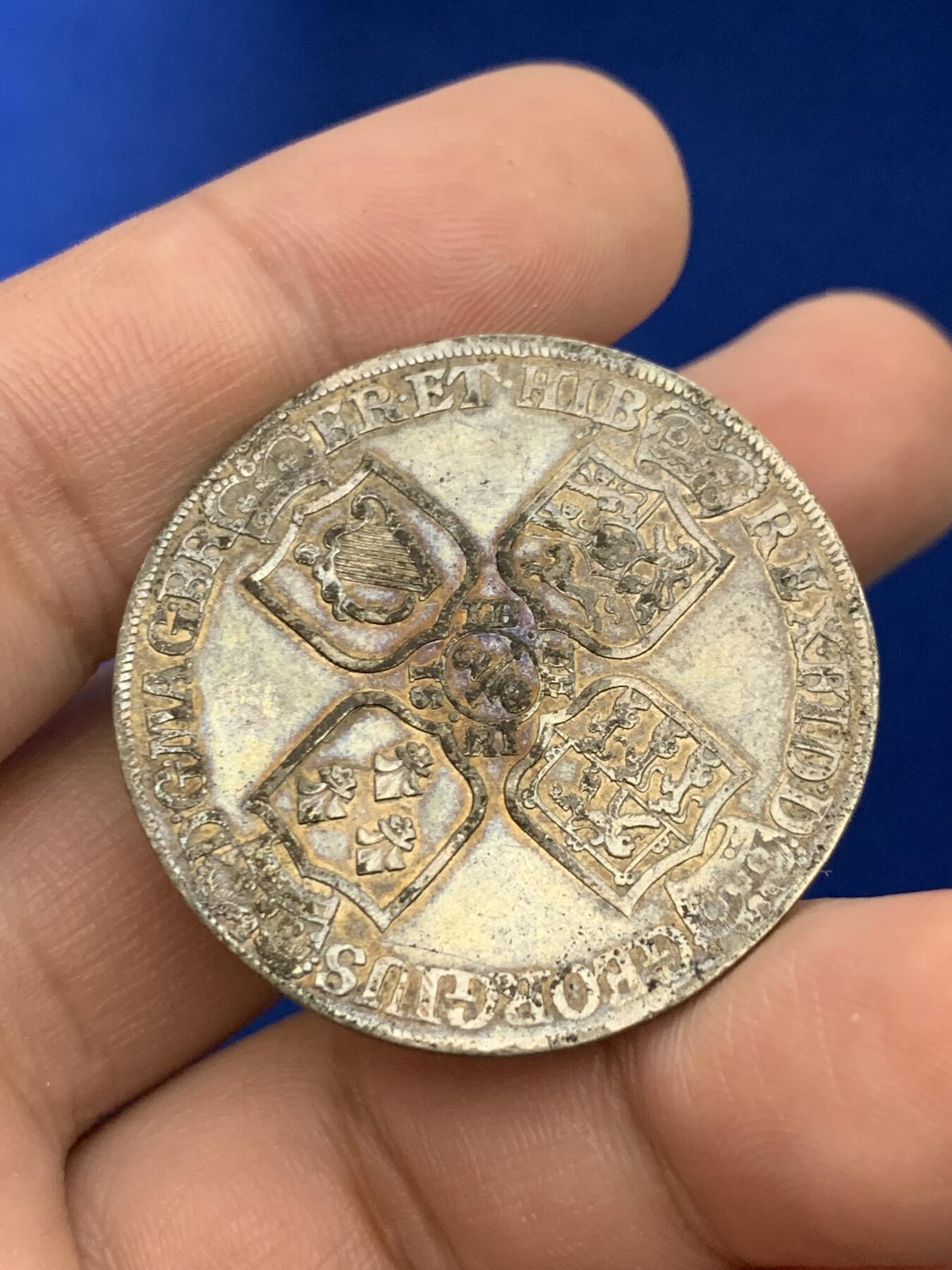 《竞宝斋》第290场- 周日，周一，周二 3场连拍 （全场包邮） 1723德国布伦斯维克-隆伯格-卡伦伯格-汉诺威野人2/3泰勒银币 这个时期币工艺问题有弧度 需要注意