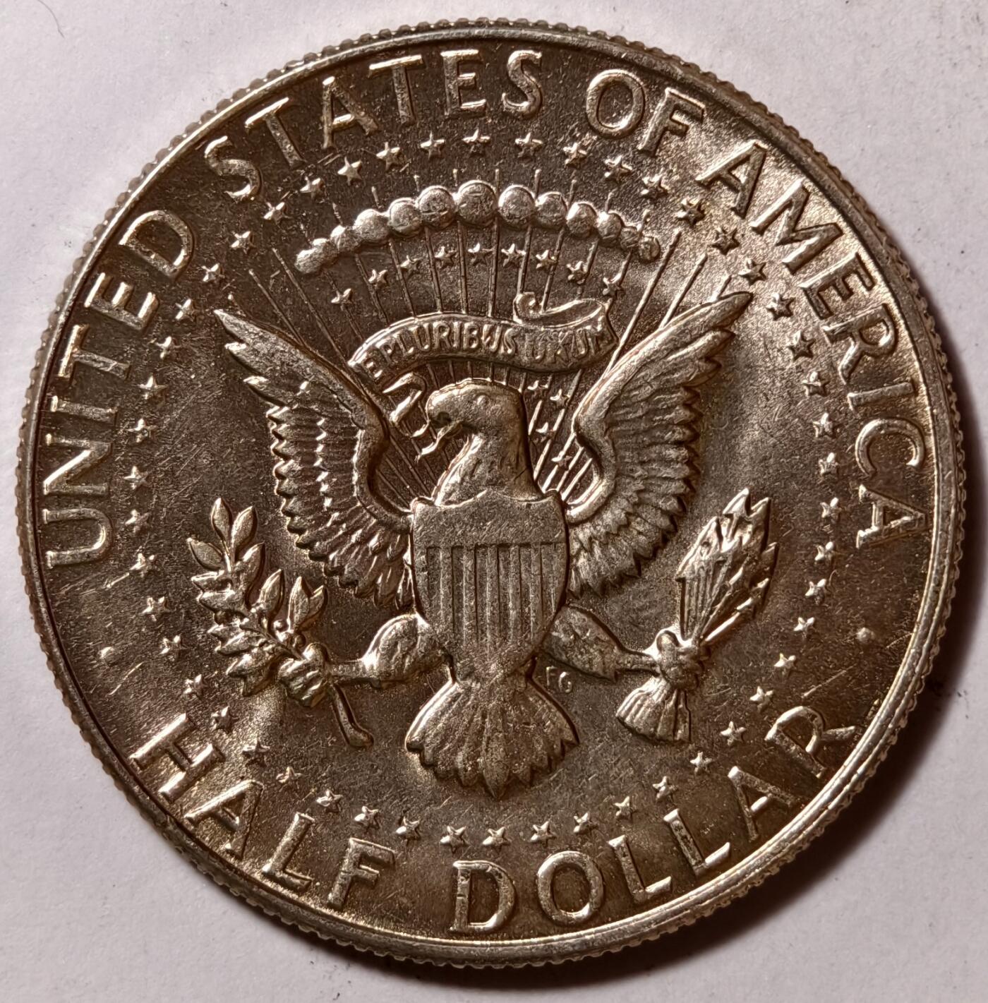 紫瑗钱币——第386期拍卖 美国 1967年 肯尼迪 半美元 50美分 11.5克 0.4银 UNC