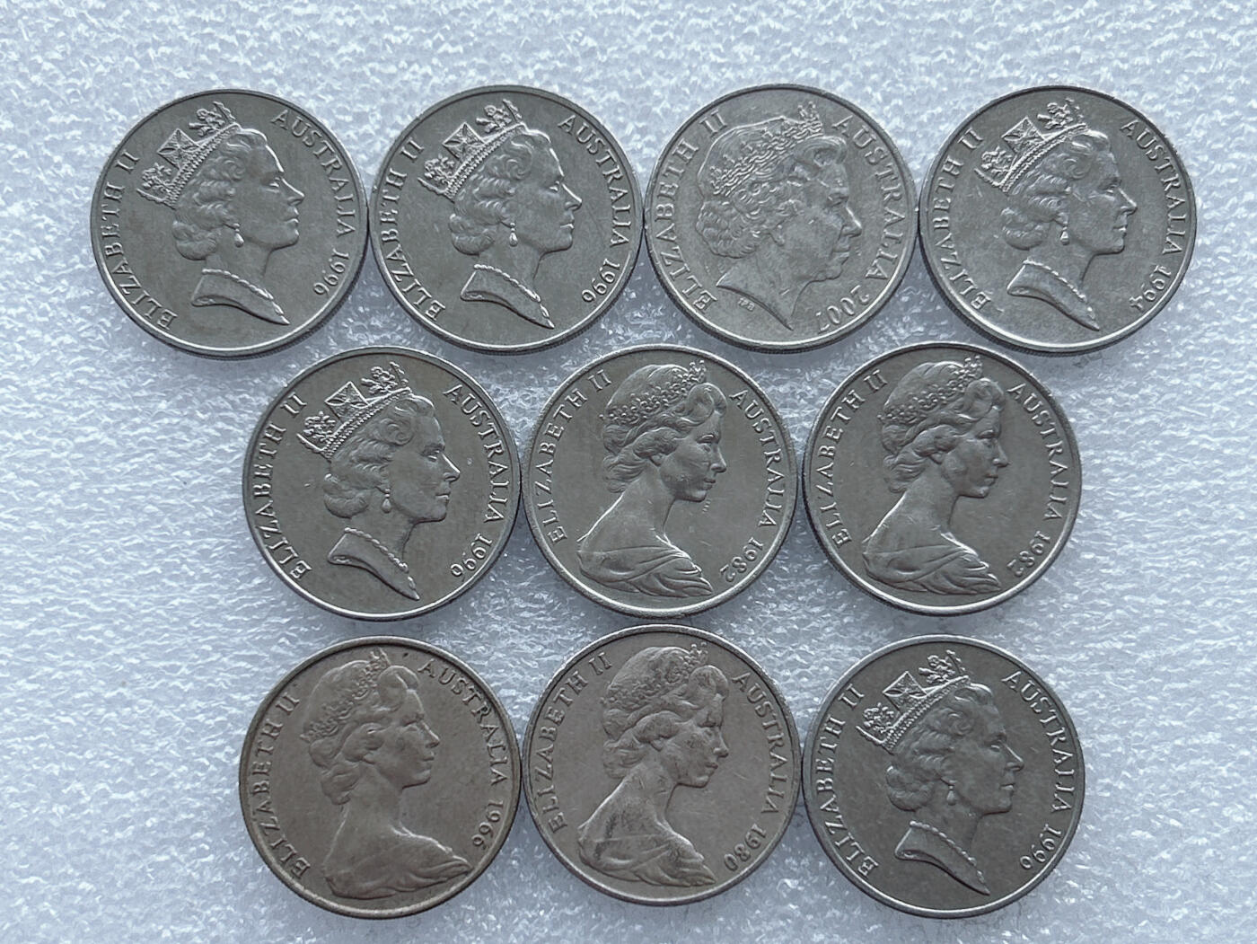 第一海外回流一元起拍收藏 散币专场 第103期 澳大利亚鸭嘴兽20分 10枚