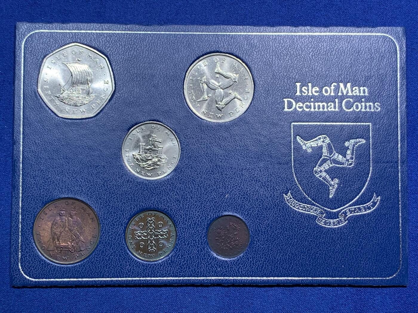 《竞宝斋》第290场- 周日，周一，周二 3场连拍 （全场包邮） 1975马恩岛6枚装套币 英联邦经典套币 unc品