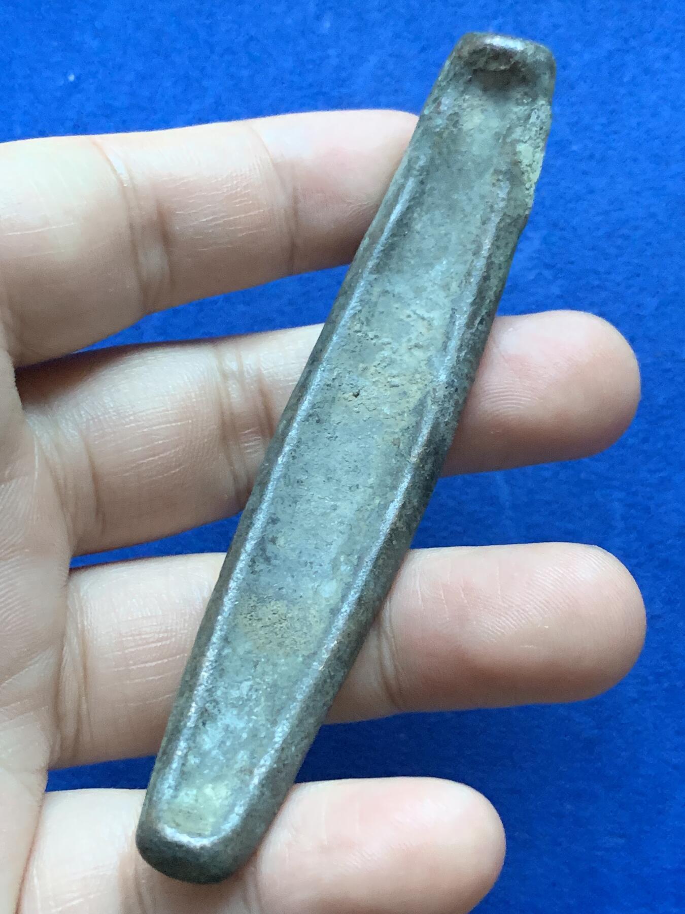 《竞宝斋》第290场- 周日，周一，周二 3场连拍 （全场包邮） 泰国 暹罗国 素可泰王朝 大型虎舌铜条 元末明初 400年历史 重量60.94克