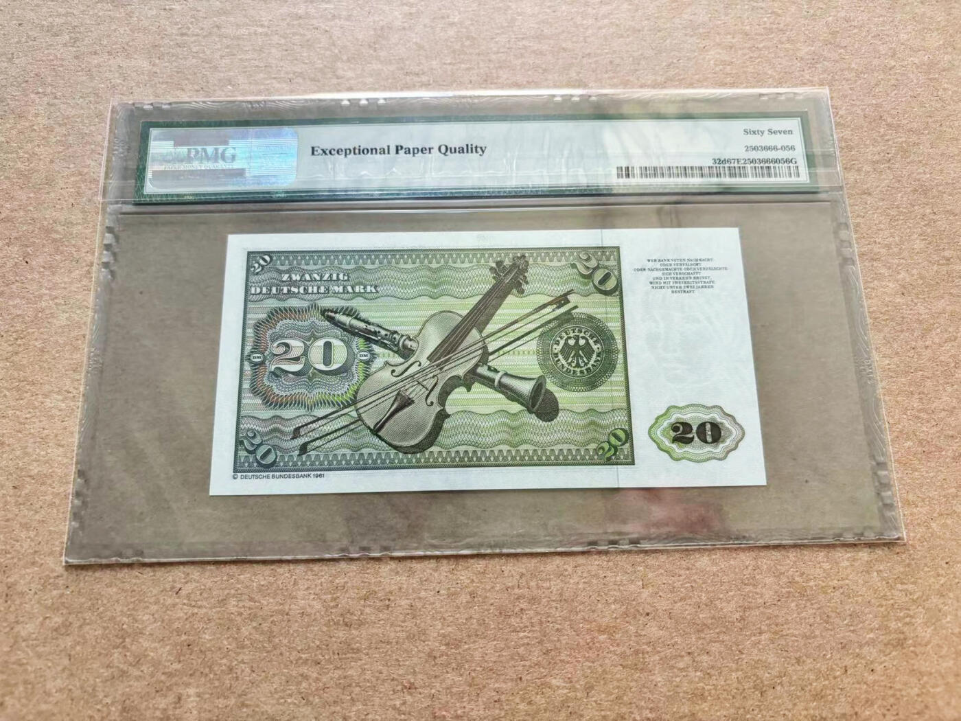 【Blue Auction】✨世界纸币精拍第510期【精】 【无47】德国 1980年20马克 PMG67EPQ 高分