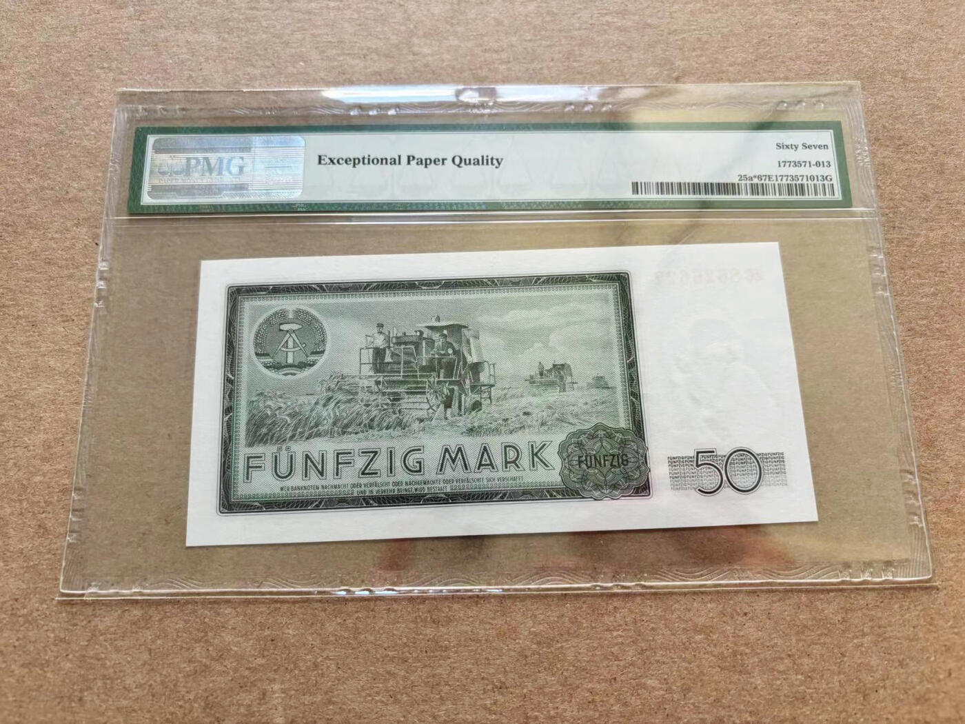 【Blue Auction】✨世界纸币精拍第510期【精】 【补号】德国 1964年50马克 PMG67EPQ 高分 恩格斯