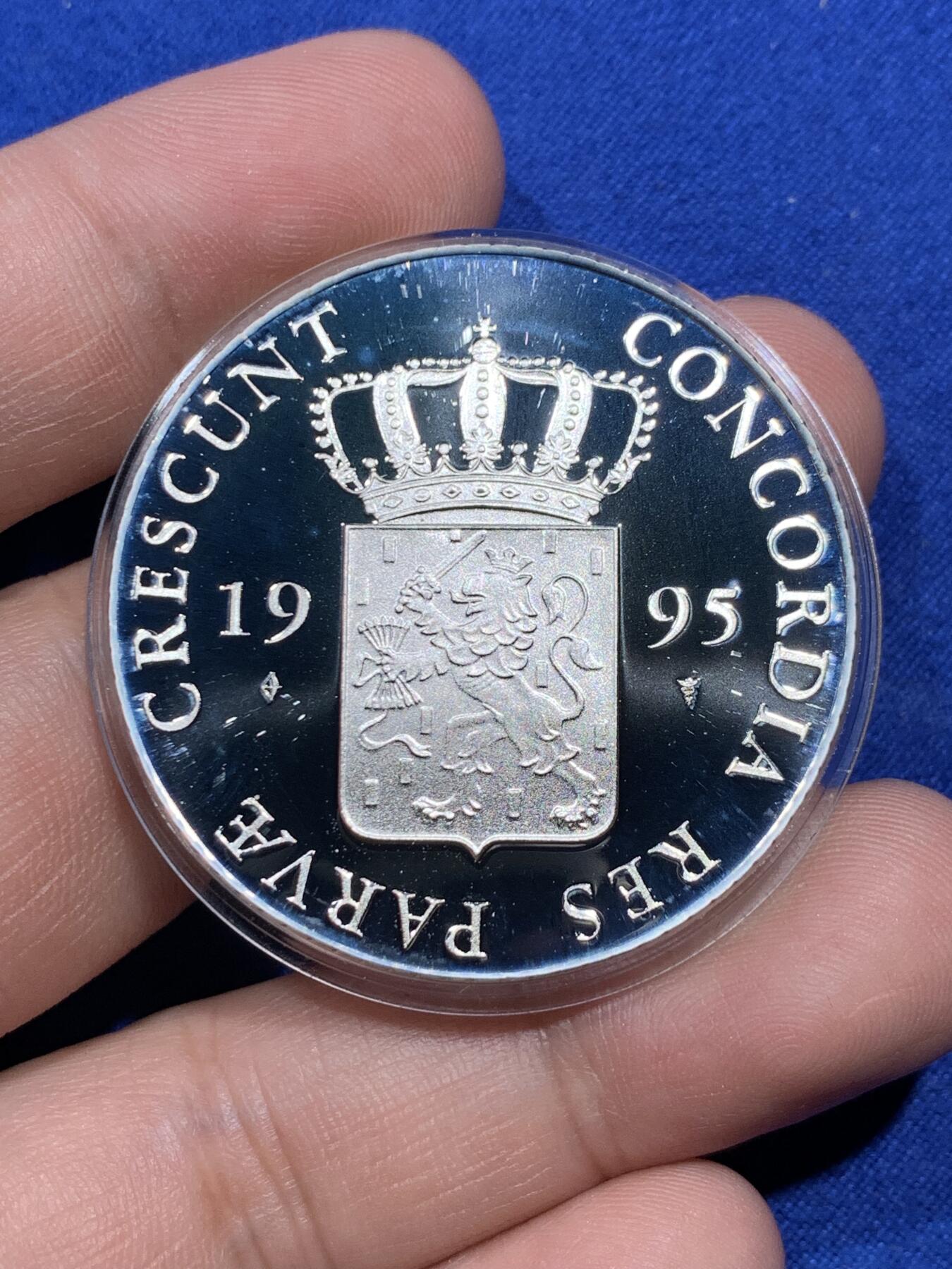 《竞宝斋》第290场- 周日，周一，周二 3场连拍 （全场包邮） 荷兰1995年1杜卡特银币