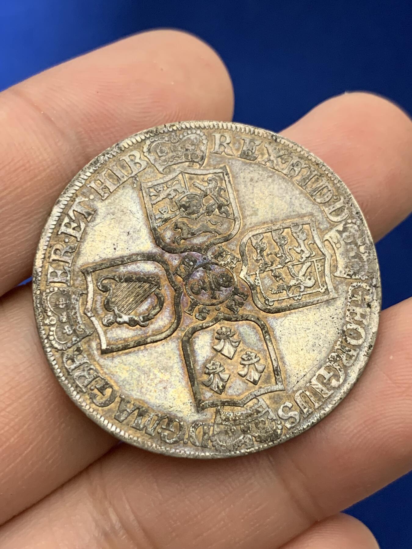 《竞宝斋》第290场- 周日，周一，周二 3场连拍 （全场包邮） 1723德国布伦斯维克-隆伯格-卡伦伯格-汉诺威野人2/3泰勒银币 这个时期币工艺问题有弧度 需要注意