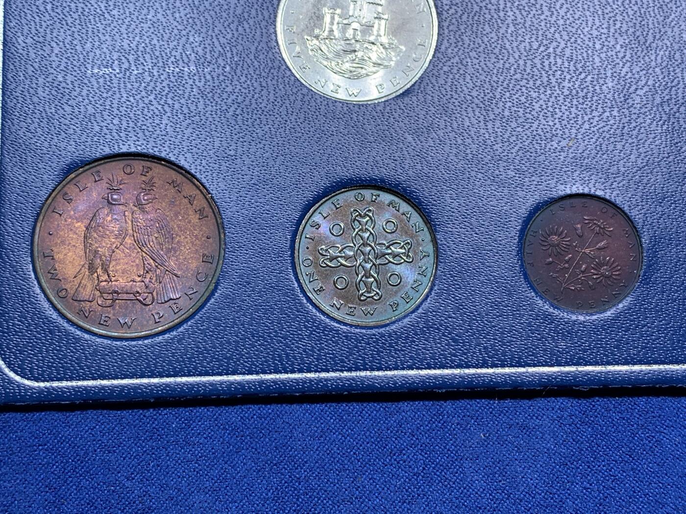 《竞宝斋》第290场- 周日，周一，周二 3场连拍 （全场包邮） 1975马恩岛6枚装套币 英联邦经典套币 unc品