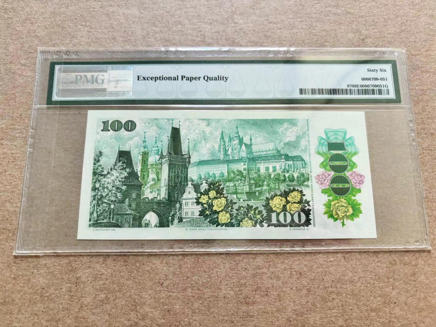【Blue Auction】✨世界纸币精拍第510期【精】 捷斯 1989年100克朗 PMG66EPQ 