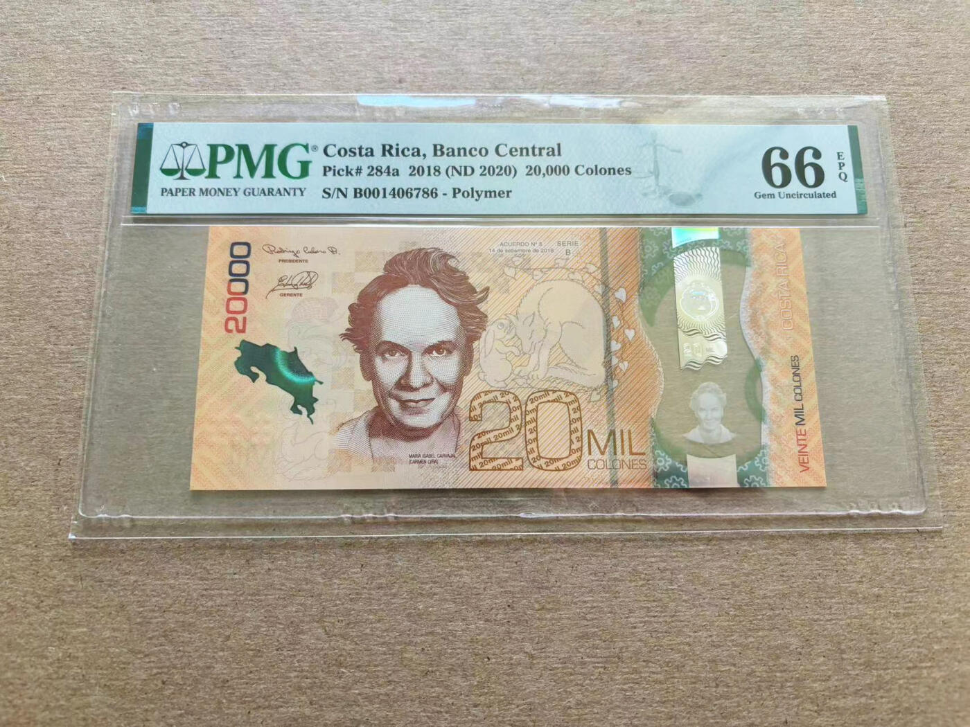 【Blue Auction】✨世界纸币精拍第510期【精】 哥斯达黎加 2018年20000克朗 PMG66EPQ 