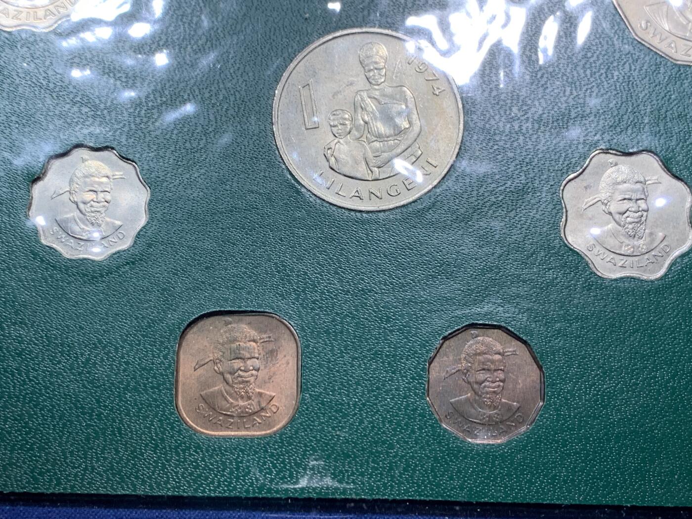 《竞宝斋》第290场- 周日，周一，周二 3场连拍 （全场包邮） 1974斯威士兰7枚装套币 英联邦经典套币  unc品