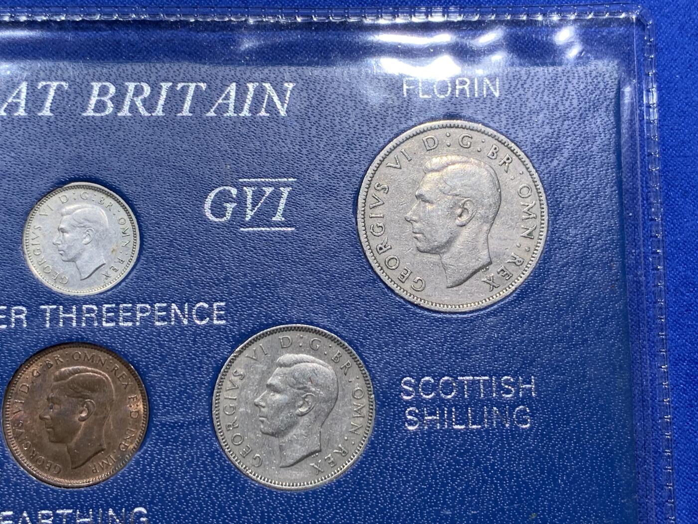 《竞宝斋》第290场- 周日，周一，周二 3场连拍 （全场包邮） 英国套币 乔治六世