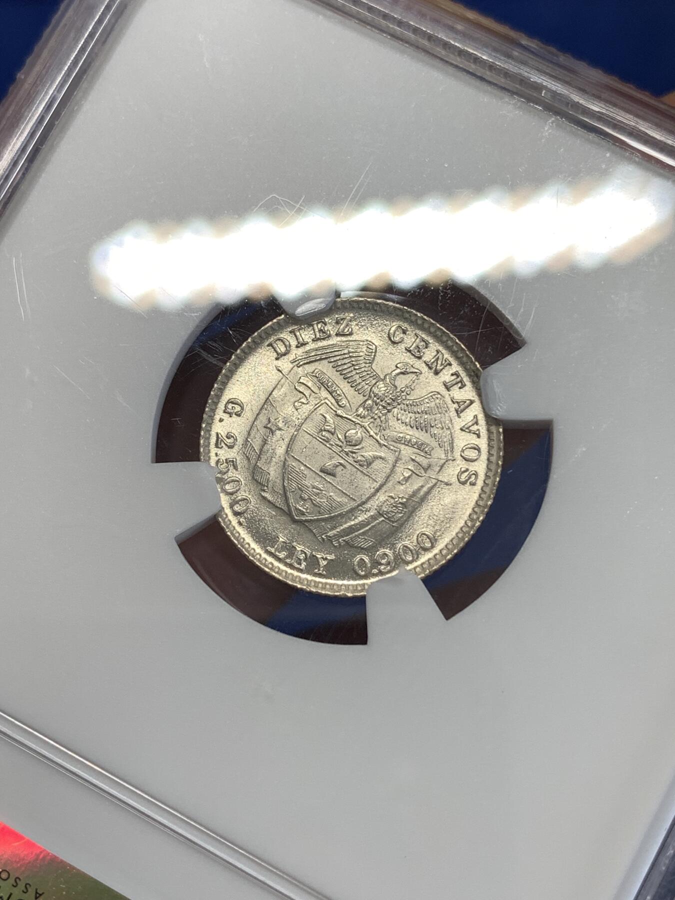 《竞宝斋》第290场- 周日，周一，周二 3场连拍 （全场包邮） NGC MS64 哥伦比亚 1941年 10分 银币