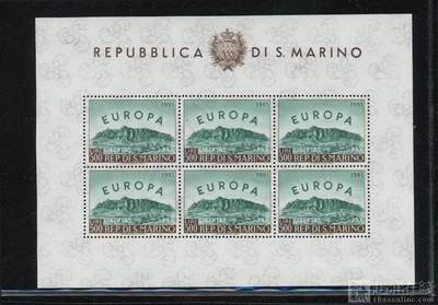 圣马力诺1961欧罗巴EUROPA风光 1枚全新 外国邮票 小全张 目录价$250  - 圣马力诺1961欧罗巴EUROPA风光 1枚全新 外国邮票 小全张 目录价$250 