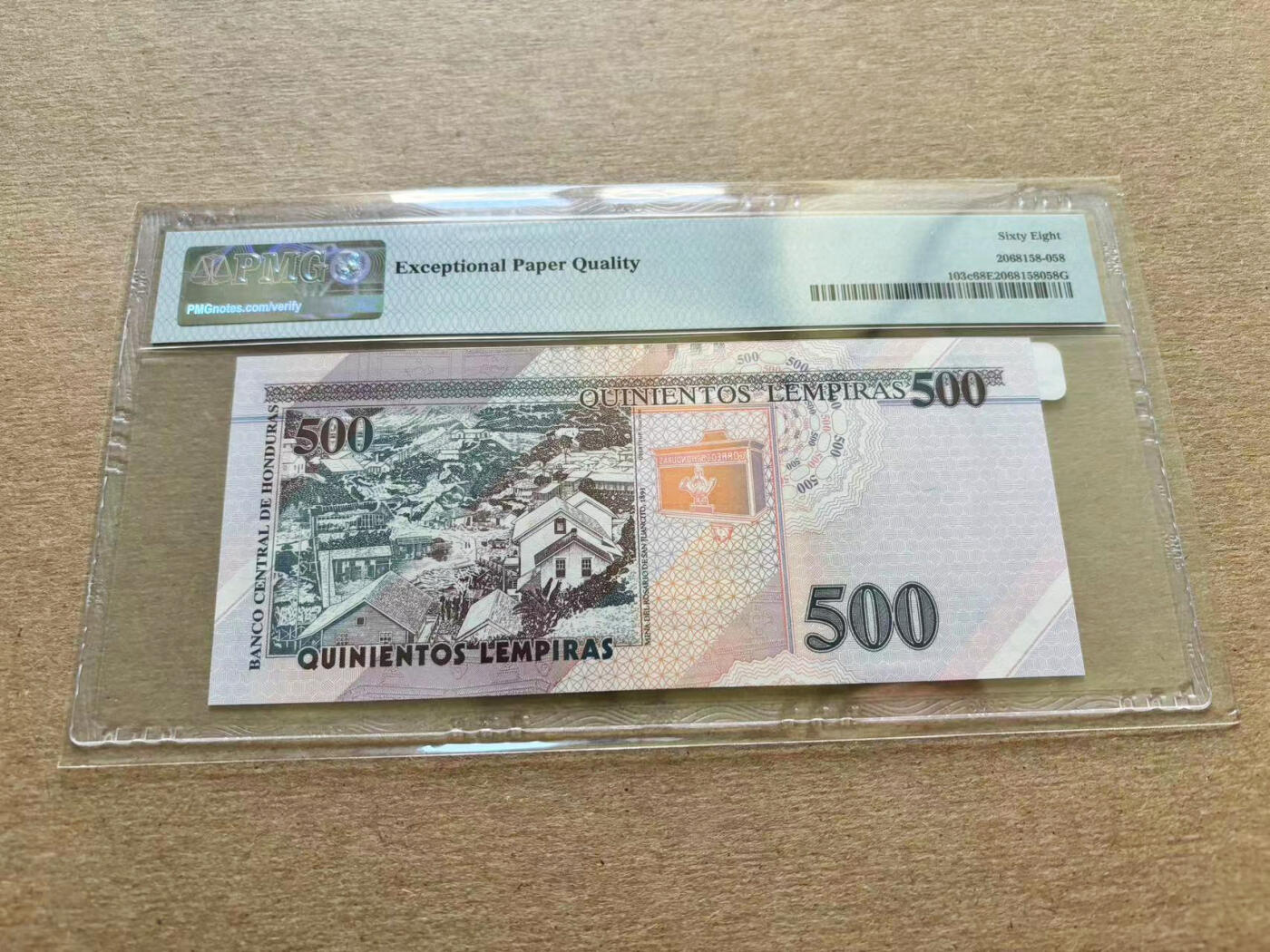 【Blue Auction】✨世界纸币精拍第510期【精】 【冠军分】洪都拉斯 2016年500伦皮拉 PMG68EPQ 超高分