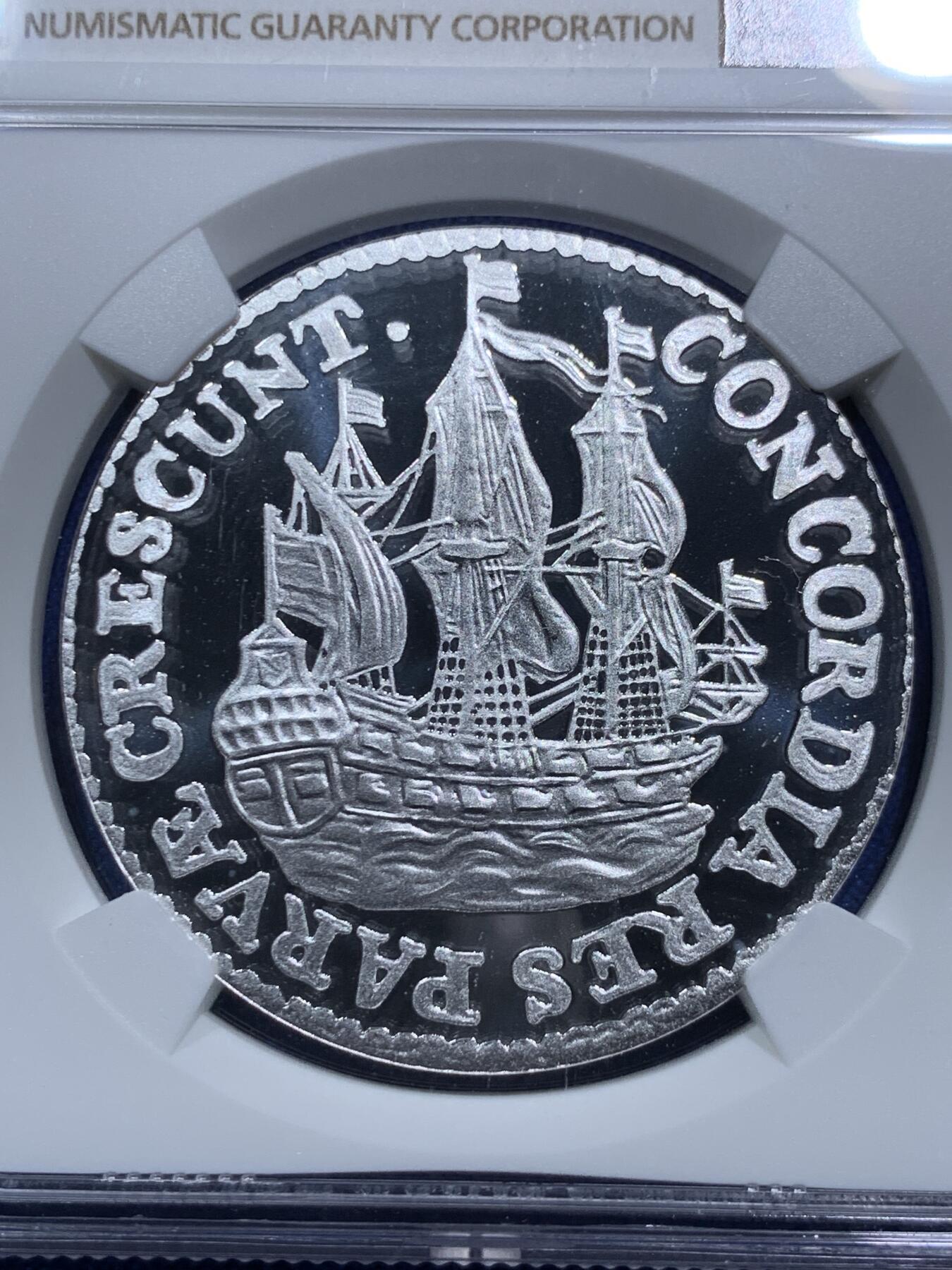 《竞宝斋》第290场- 周日，周一，周二 3场连拍 （全场包邮） NGC PF70UC 2021年荷兰复刻1786年6先令精制银章 1oz 99.9%