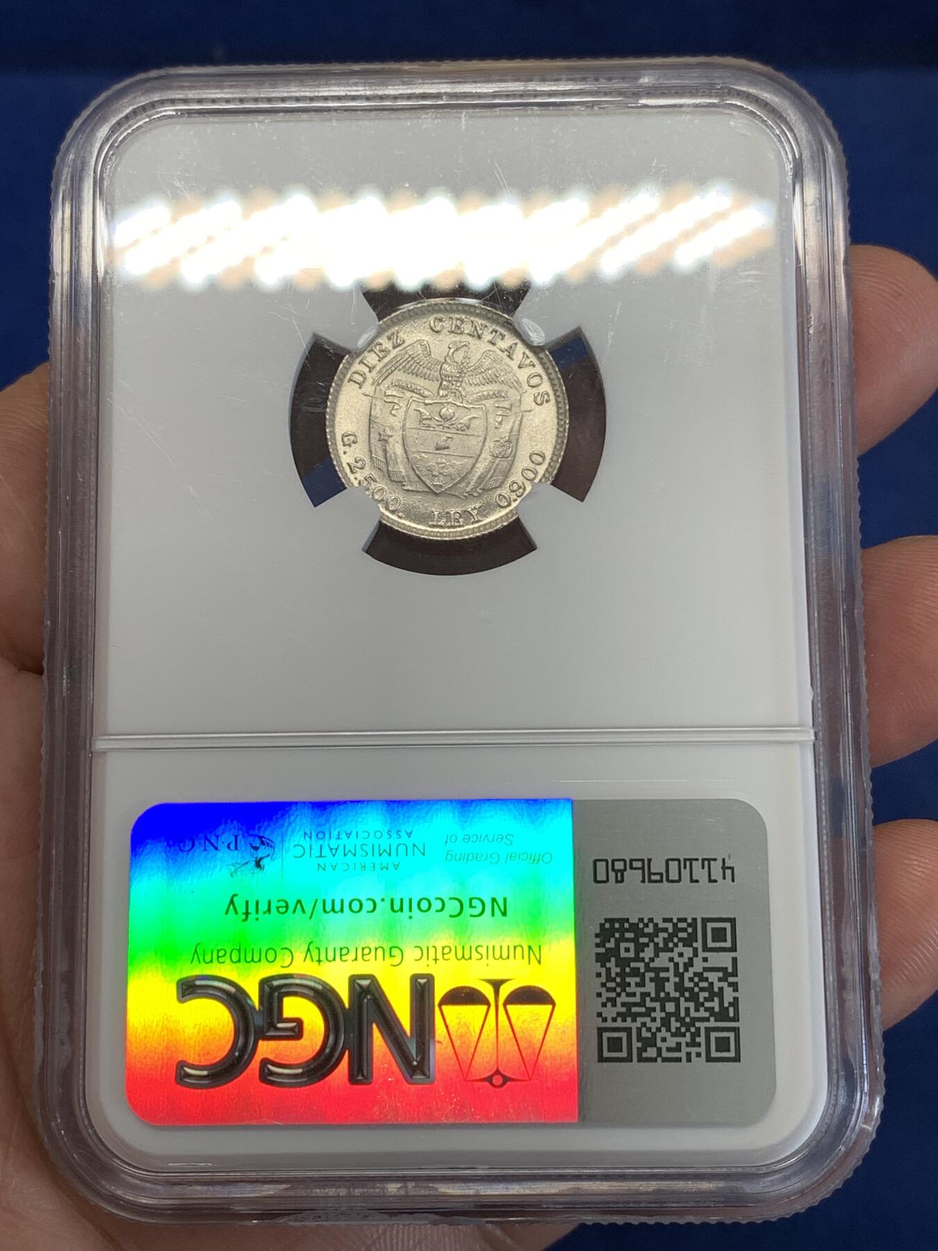 《竞宝斋》第290场- 周日，周一，周二 3场连拍 （全场包邮） NGC MS64 哥伦比亚 1941年 10分 银币