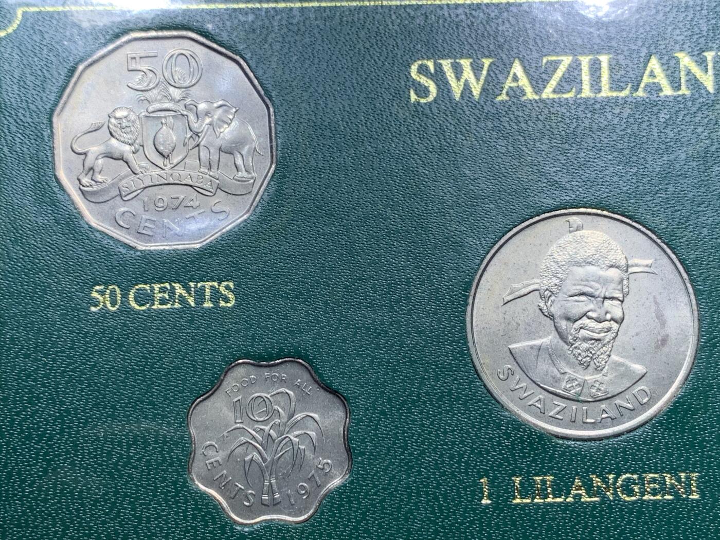 《竞宝斋》第290场- 周日，周一，周二 3场连拍 （全场包邮） 1974斯威士兰7枚装套币 英联邦经典套币  unc品