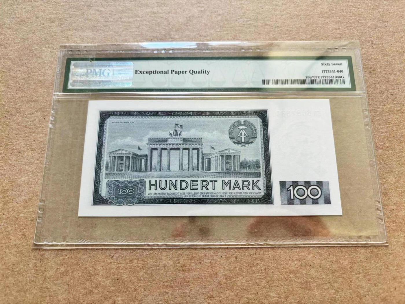 【Blue Auction】✨世界纸币精拍第510期【精】 【补号】德国 1964年100马克 PMG67EPQ 高分 马克思