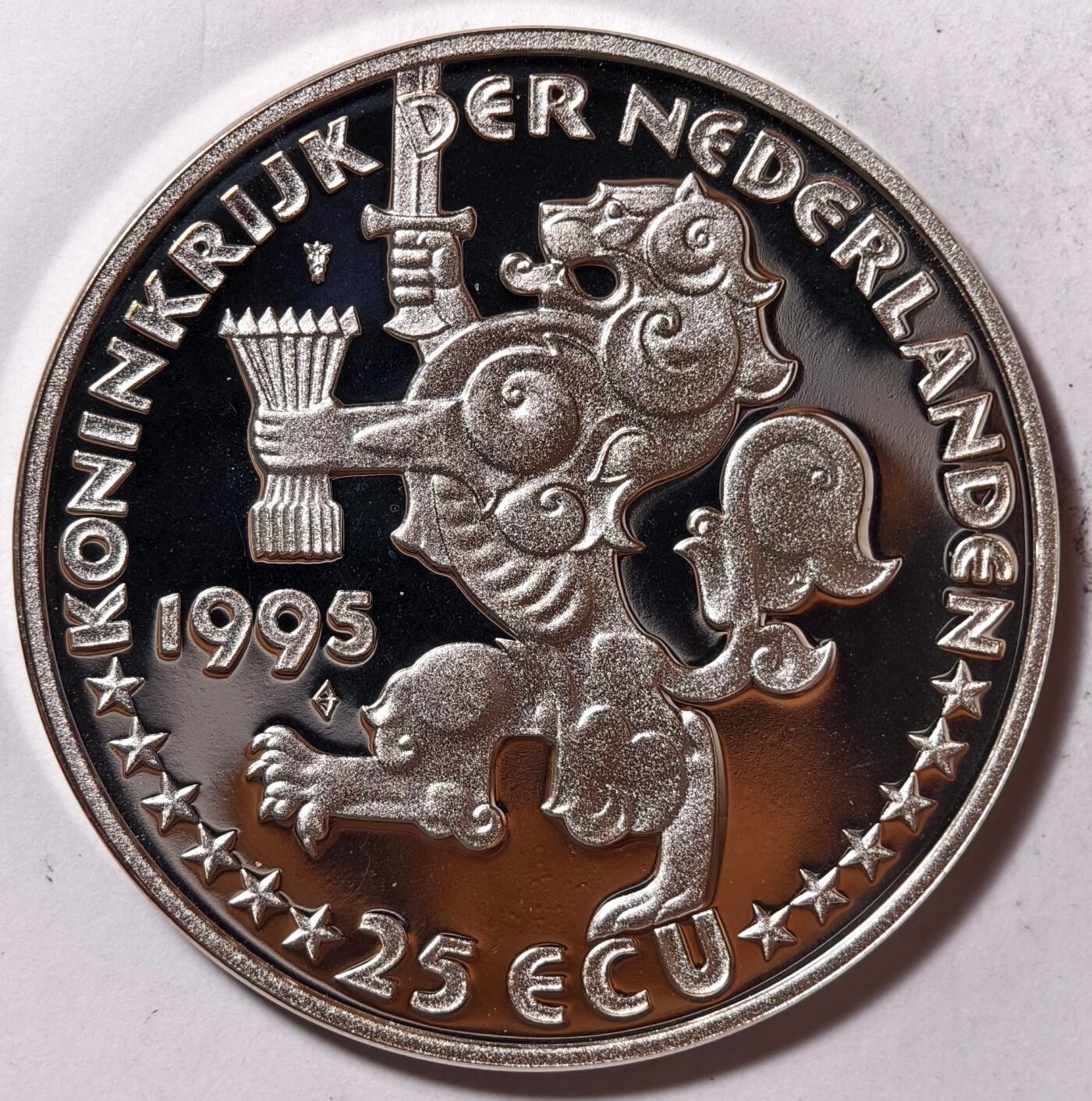 紫瑗钱币——第386期拍卖 荷兰 1995年 格劳修斯逝世350周年 25埃局 25克 0.925银 精制