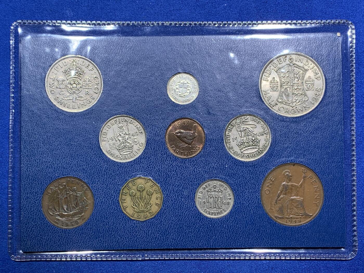 《竞宝斋》第290场- 周日，周一，周二 3场连拍 （全场包邮） 英国套币 乔治六世