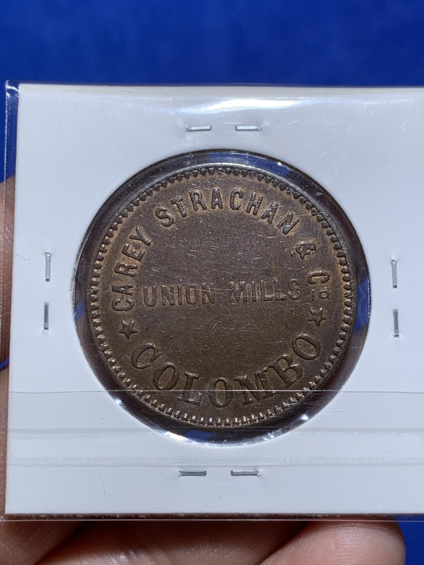 《竞宝斋》第290场- 周日，周一，周二 3场连拍 （全场包邮） 6枚一组 英属锡兰代用币