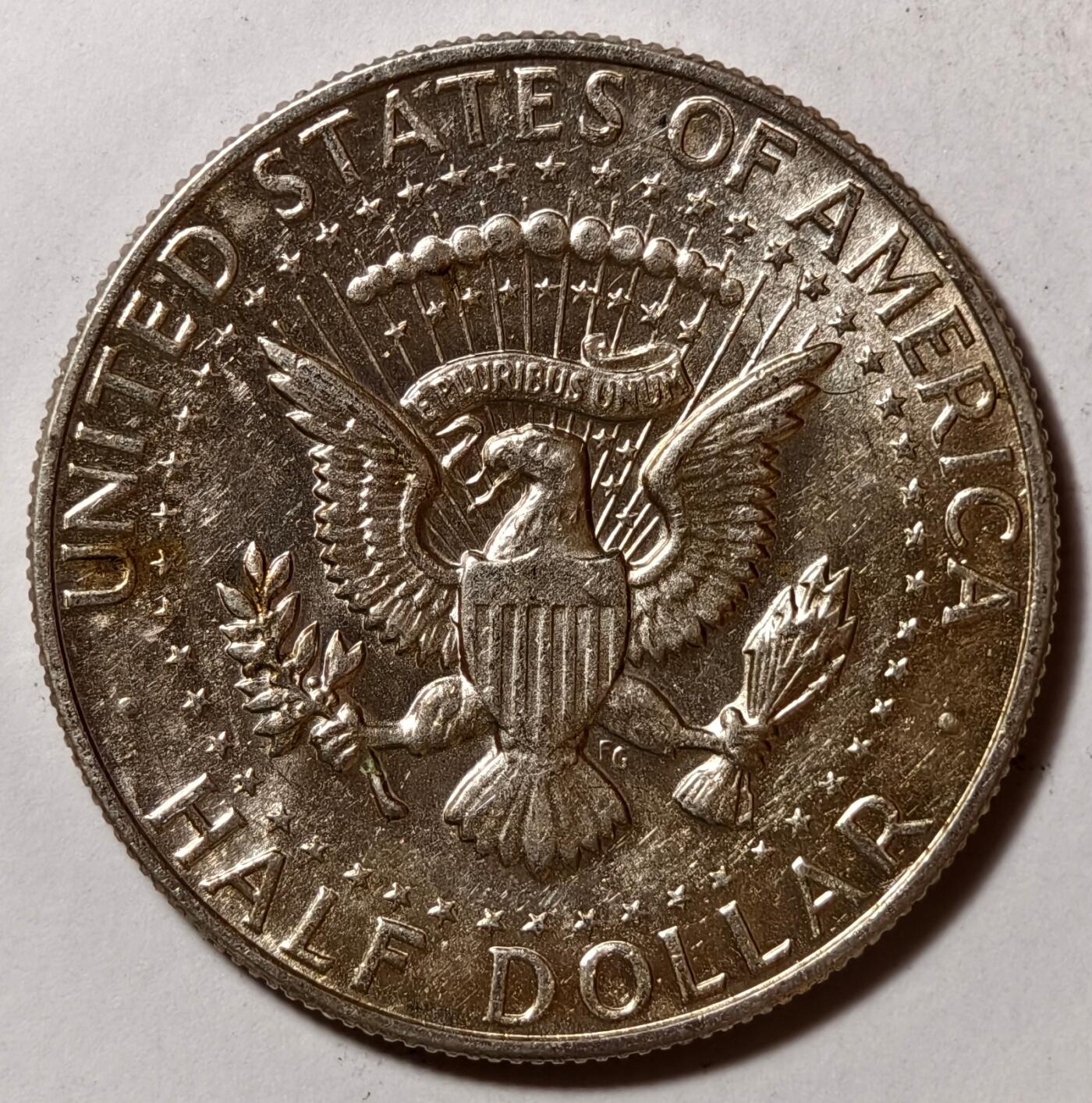 紫瑗钱币——第386期拍卖 美国 1968年 肯尼迪 半美元 50美分 11.5克 0.4银 UNC