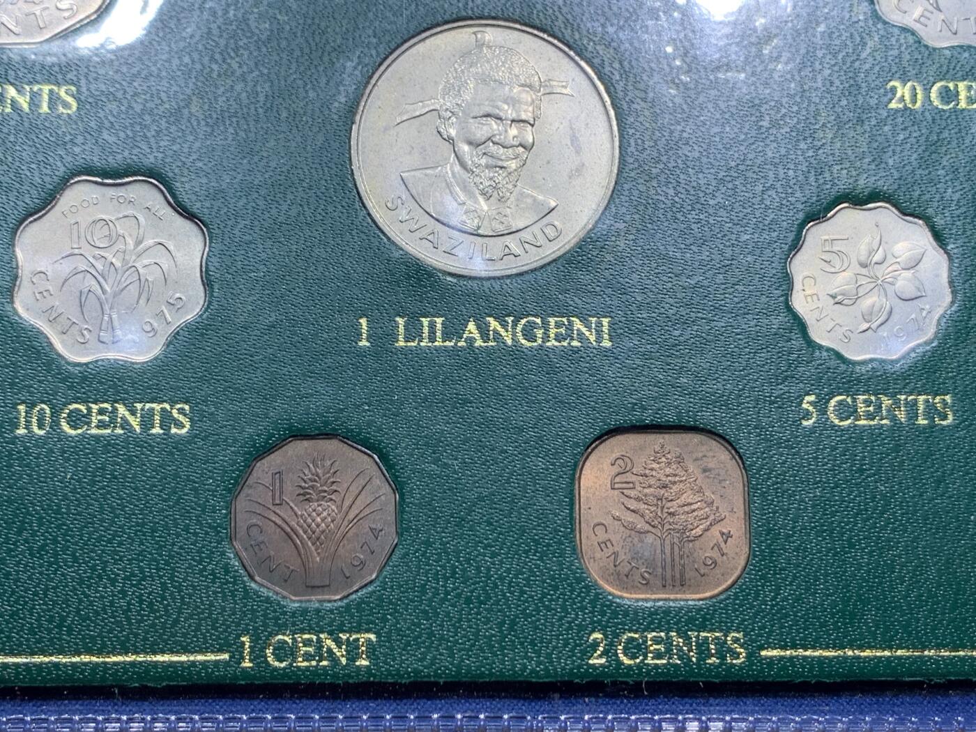 《竞宝斋》第290场- 周日，周一，周二 3场连拍 （全场包邮） 1974斯威士兰7枚装套币 英联邦经典套币  unc品