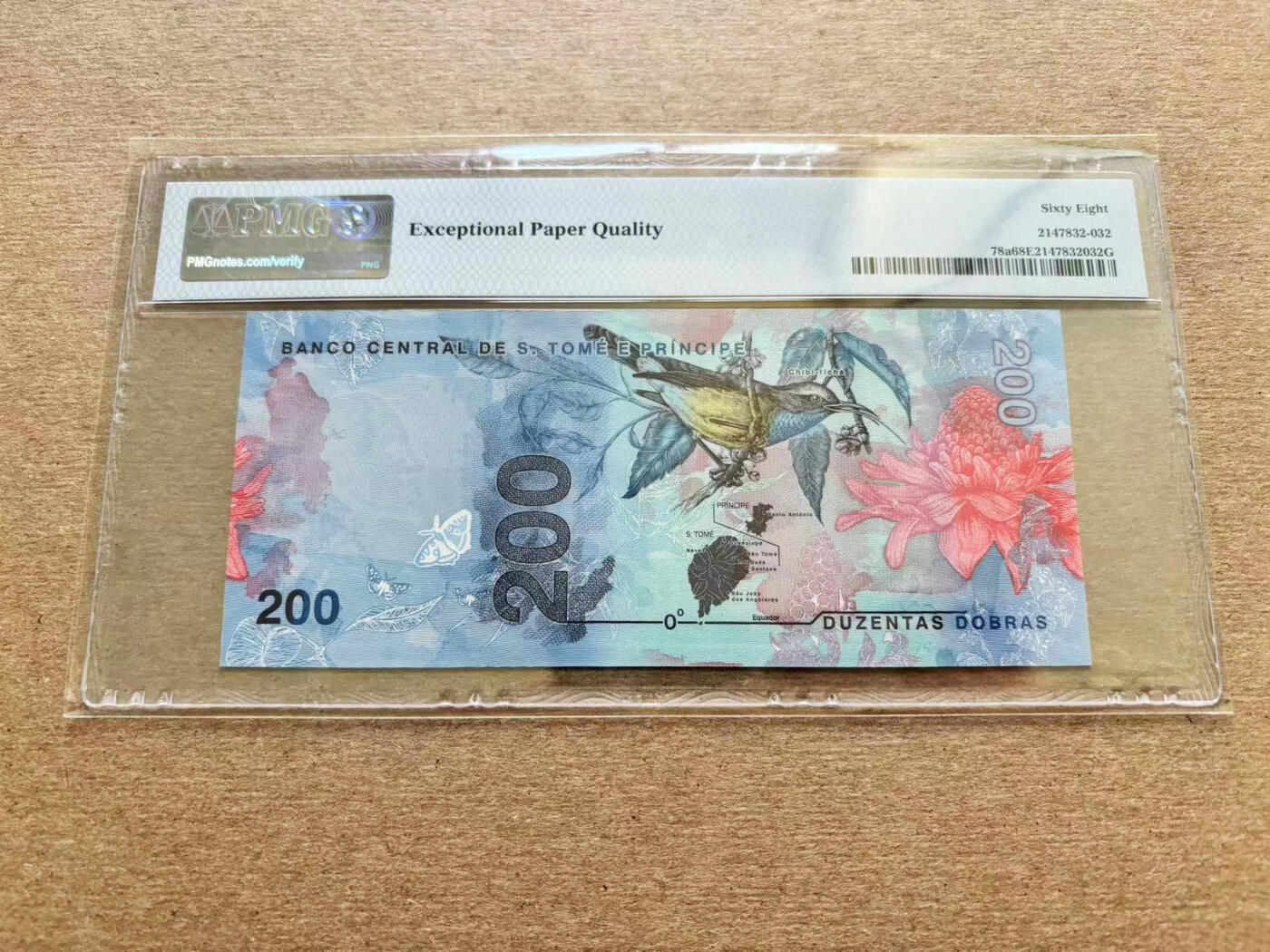 【Blue Auction】✨世界纸币精拍第510期【精】 【AF首发冠】圣多美和普林西比 2020年200多布拉 PMG68EPQ 超高分