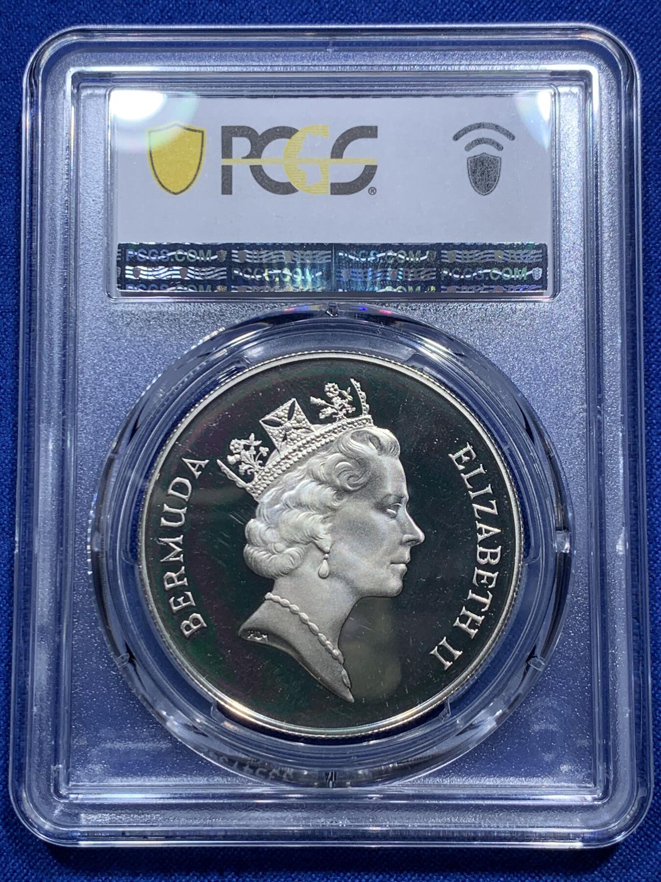 《竞宝斋》第290场- 周日，周一，周二 3场连拍 （全场包邮） PCGS PR68DCAM 百慕大1990年树蛙2元精制大银币