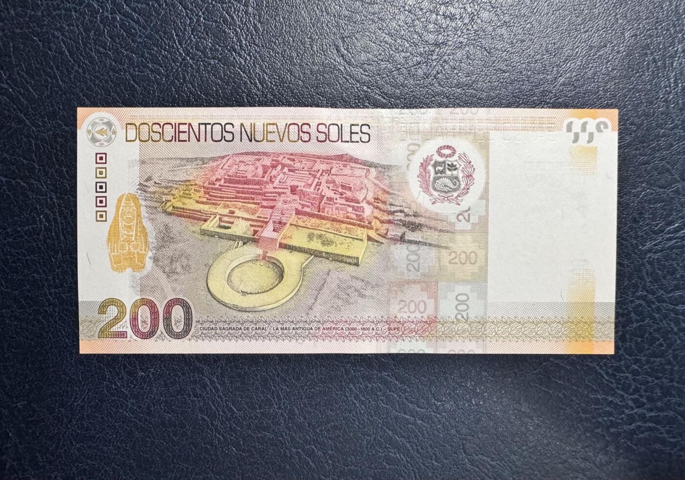 收藏联盟Quantum Auction 第363期拍卖  秘鲁2012年200索尔 品相全新UNC  美洲文明起源地——卡拉尔圣城