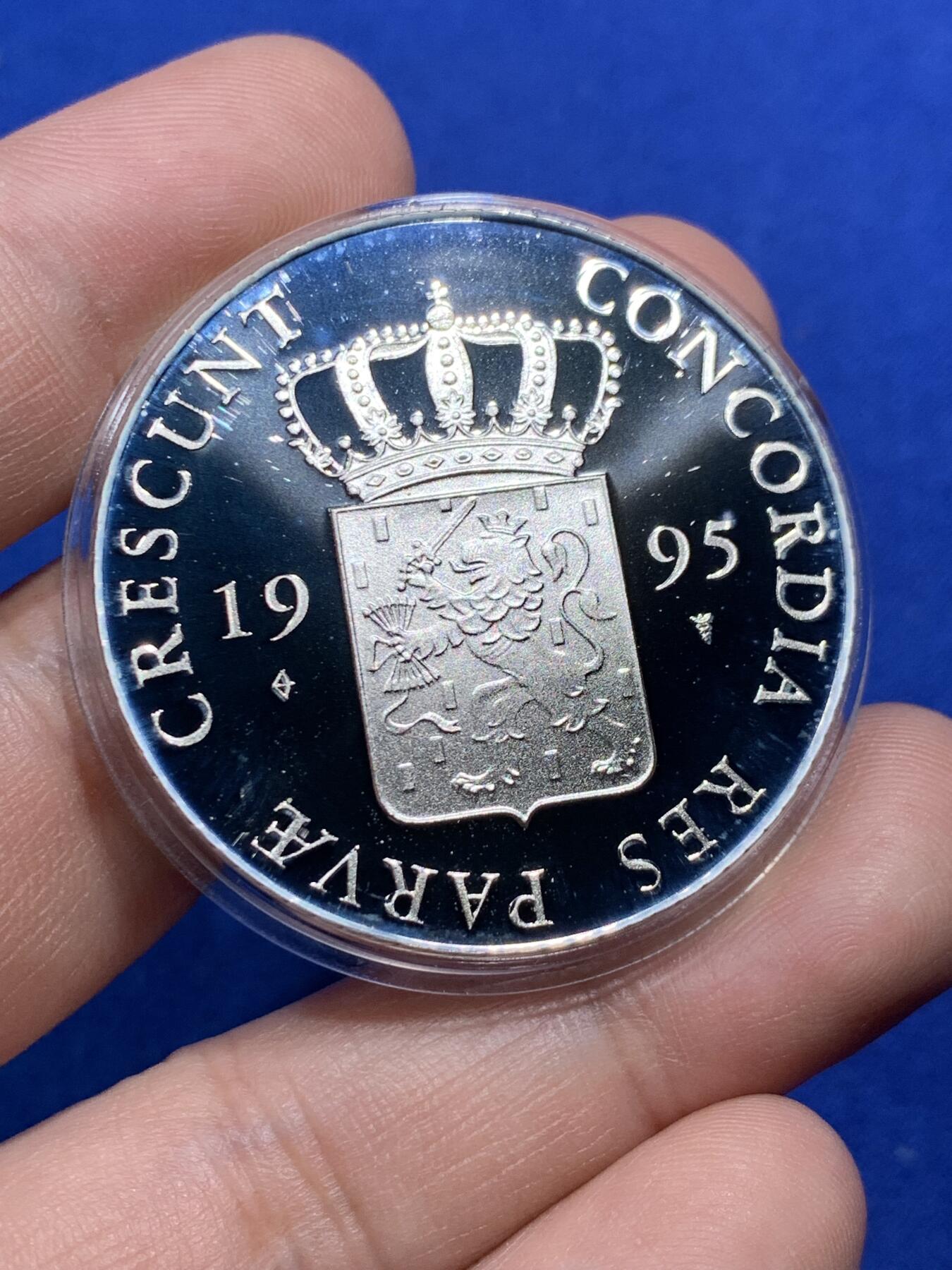 《竞宝斋》第290场- 周日，周一，周二 3场连拍 （全场包邮） 荷兰1995年1杜卡特银币