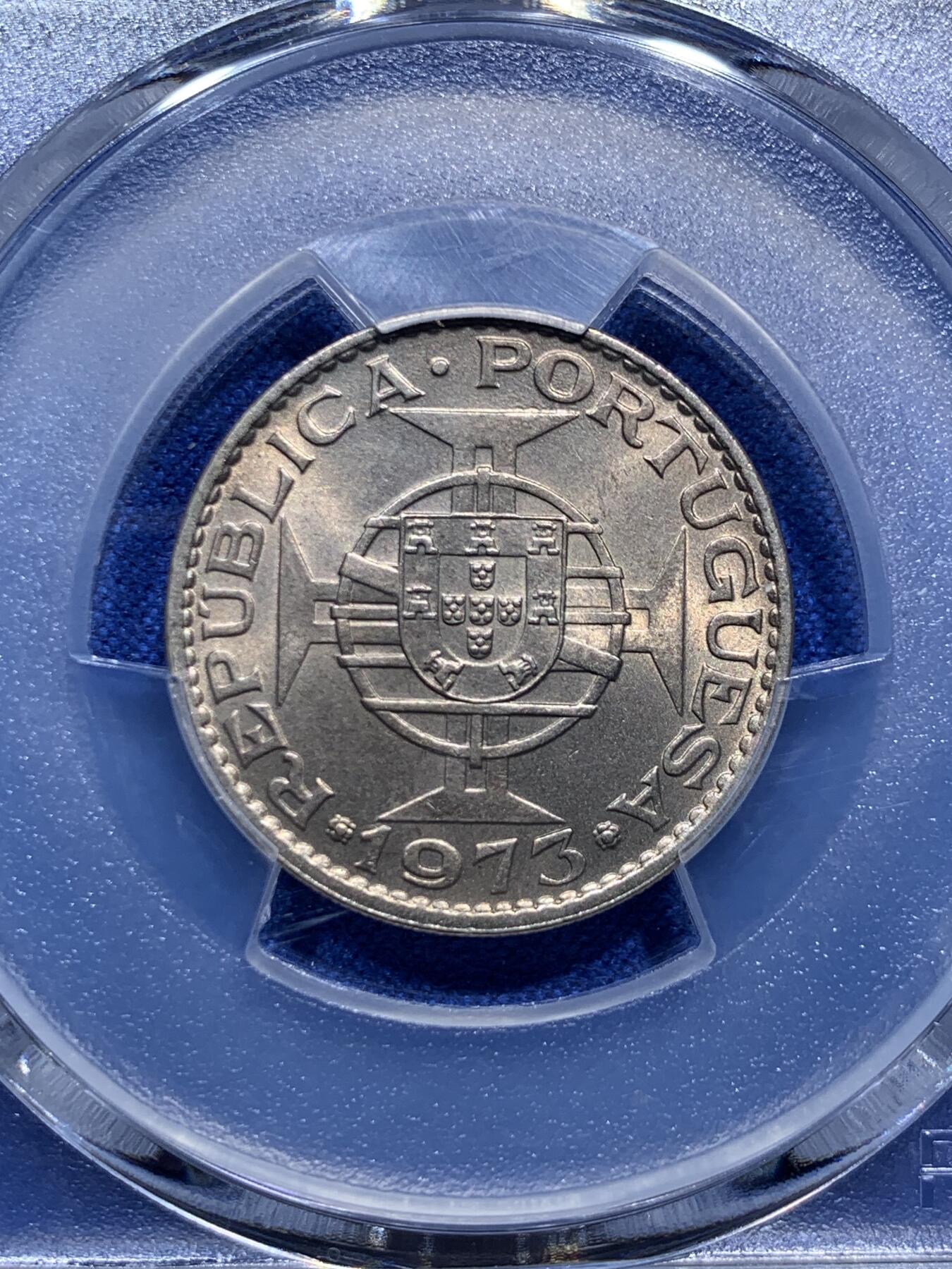 《竞宝斋》第290场- 周日，周一，周二 3场连拍 （全场包邮） PCGS MS66 澳门1973五毫 原袋拆出送评 两面转光犀利 毫无瑕疵 高分