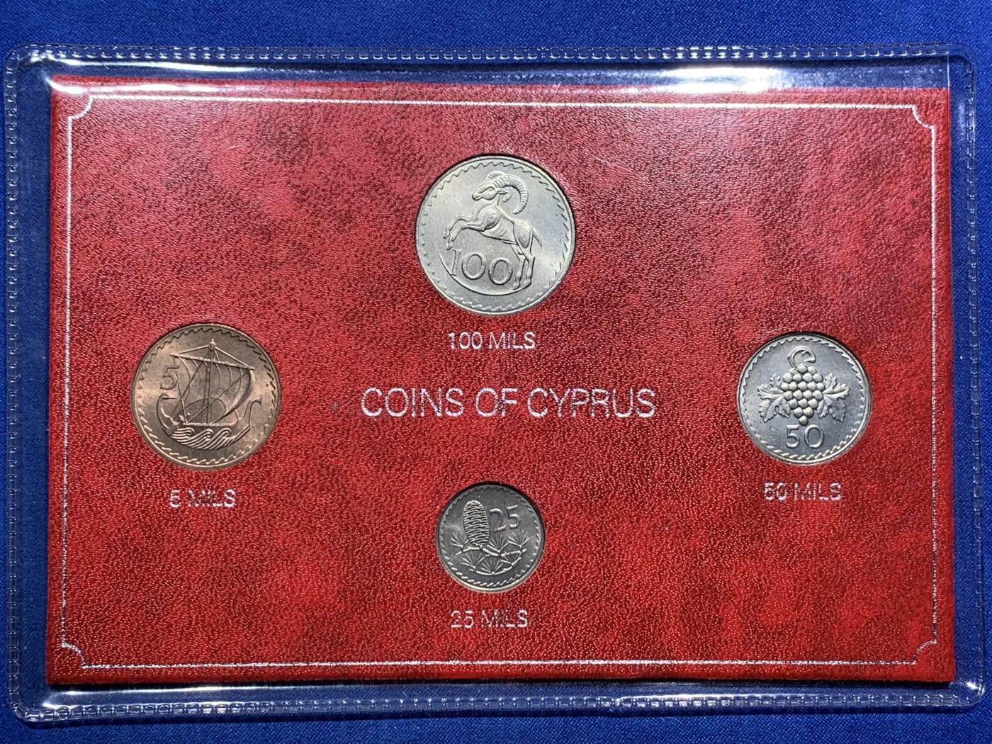 《竞宝斋》第290场- 周日，周一，周二 3场连拍 （全场包邮） 1974塞浦路斯4枚装套币 英联邦经典套币 unc品