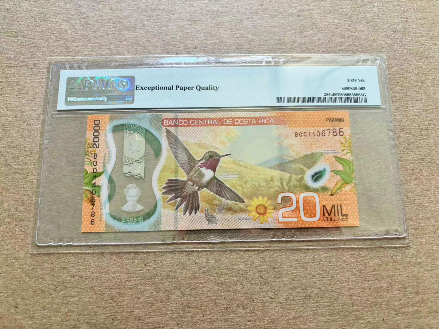 【Blue Auction】✨世界纸币精拍第510期【精】 哥斯达黎加 2018年20000克朗 PMG66EPQ 