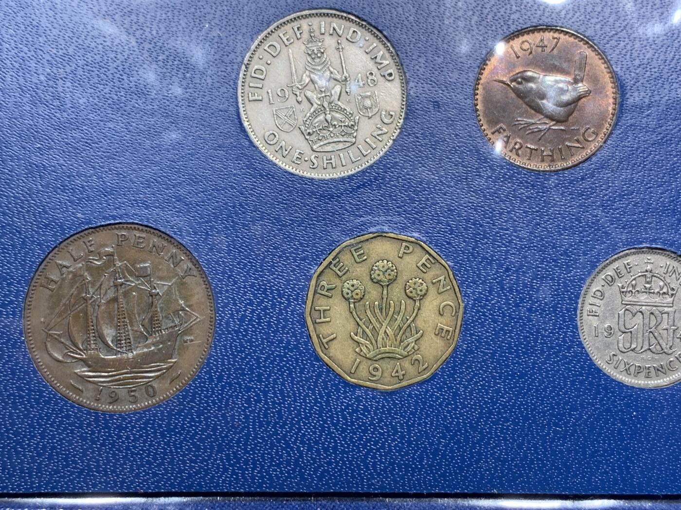 《竞宝斋》第290场- 周日，周一，周二 3场连拍 （全场包邮） 英国套币 乔治六世