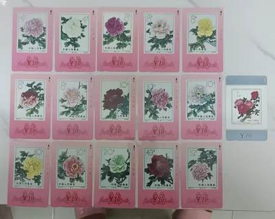 甘肃早期磁卡-名花（16全） - 甘肃早期磁卡-名花（16全）