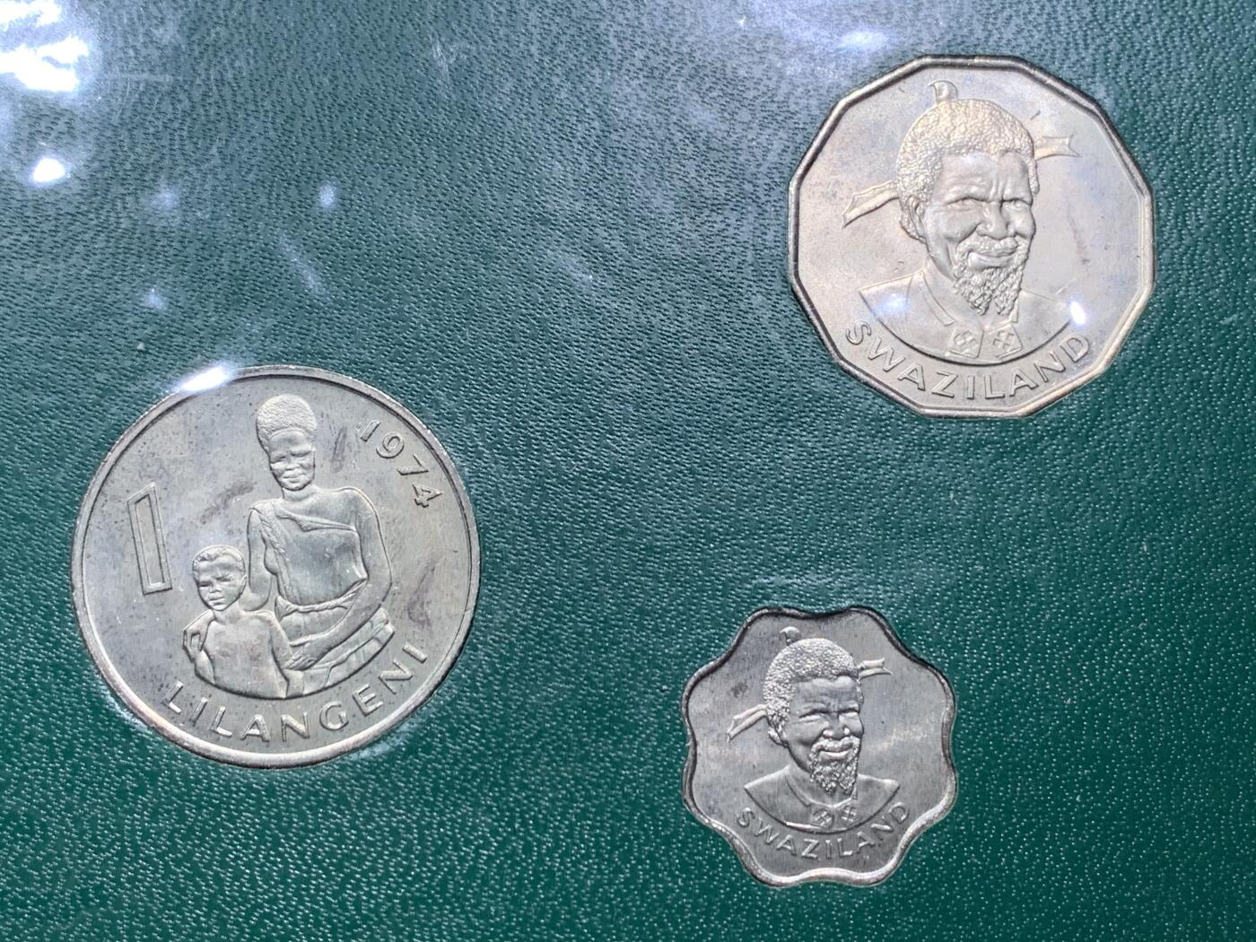 《竞宝斋》第290场- 周日，周一，周二 3场连拍 （全场包邮） 1974斯威士兰7枚装套币 英联邦经典套币  unc品